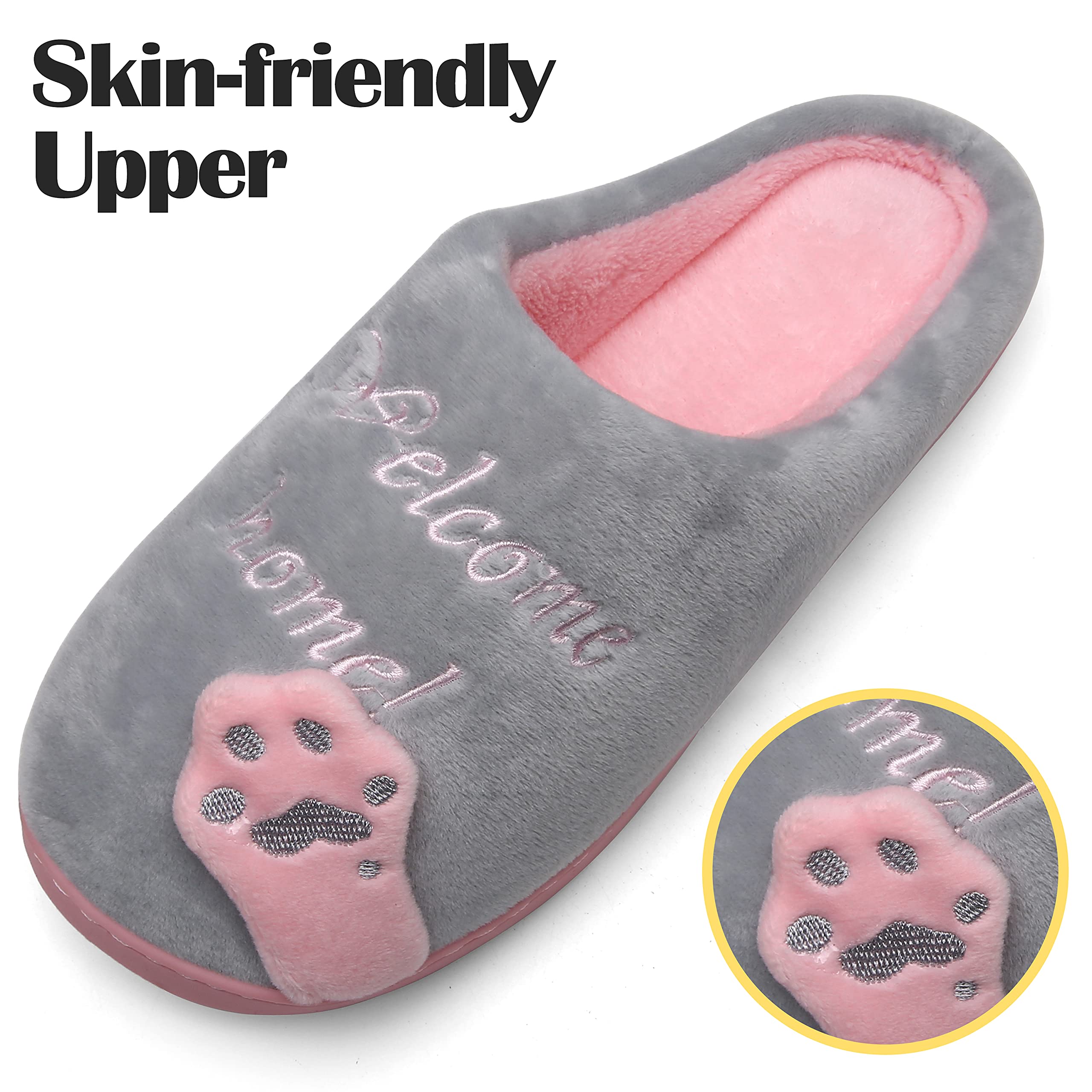 Mishansha Pantofole Donna Uomo Inverno Antiscivolo Caldo Comode Ciabatte da Casa Taglia 36-46 EU