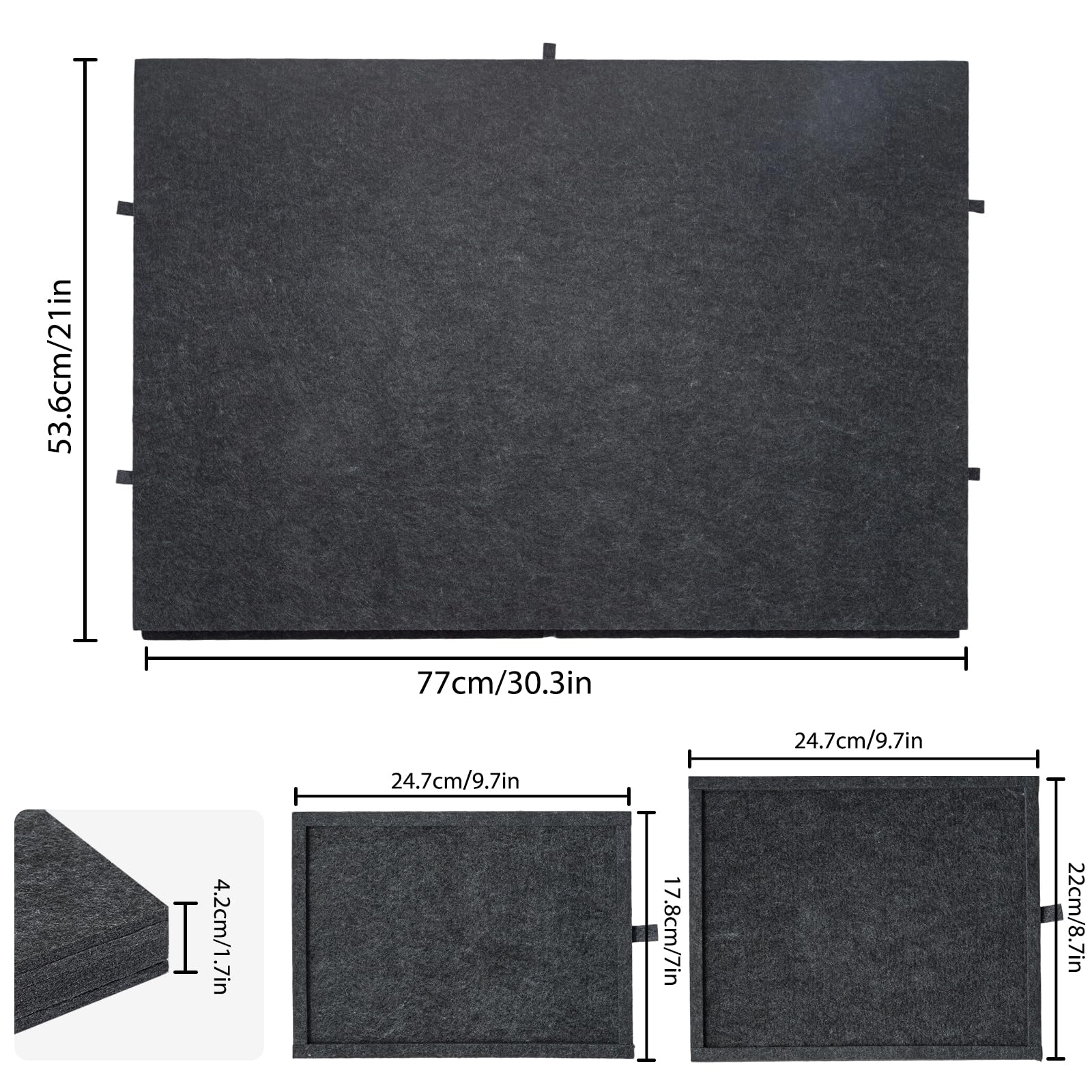 Youyijia Puzzlebrett mit Schubladen & Tragetasche, Neigbare Filz-Puzzleplatte für bis zu 1000 Teile, 2-in-1 Puzzleboard mit Ständer & Abdeckung (Dark Grey)