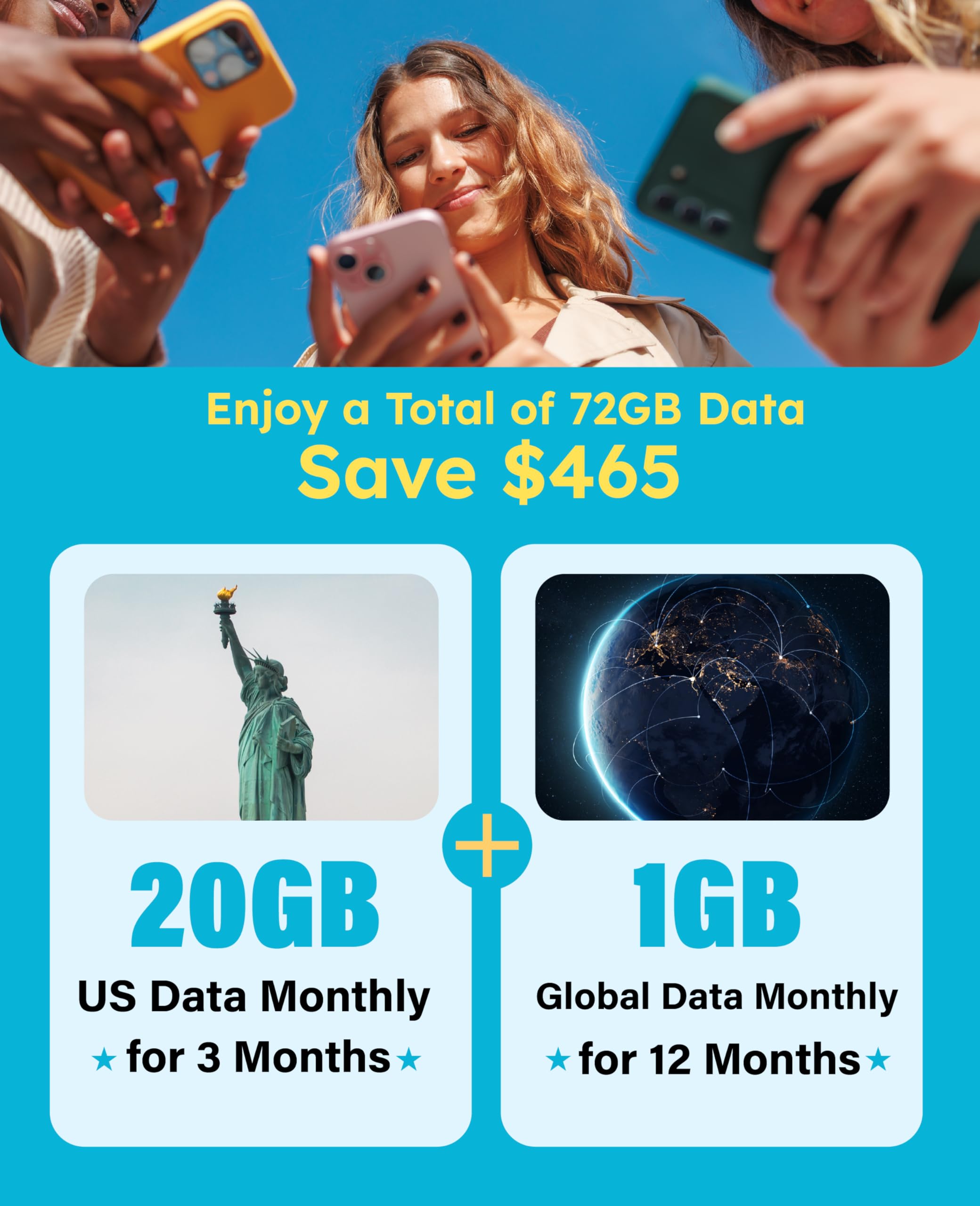 GlocalMe UPP 4G Mobile Hotspot with 60GB US Data &12GB Global Data, Portable WiFi Hotspot for Travel in 200+ Countries, Pocket WiFi Device, No SIM Card Required, No Contract, Connect to 8 Devices — view 2