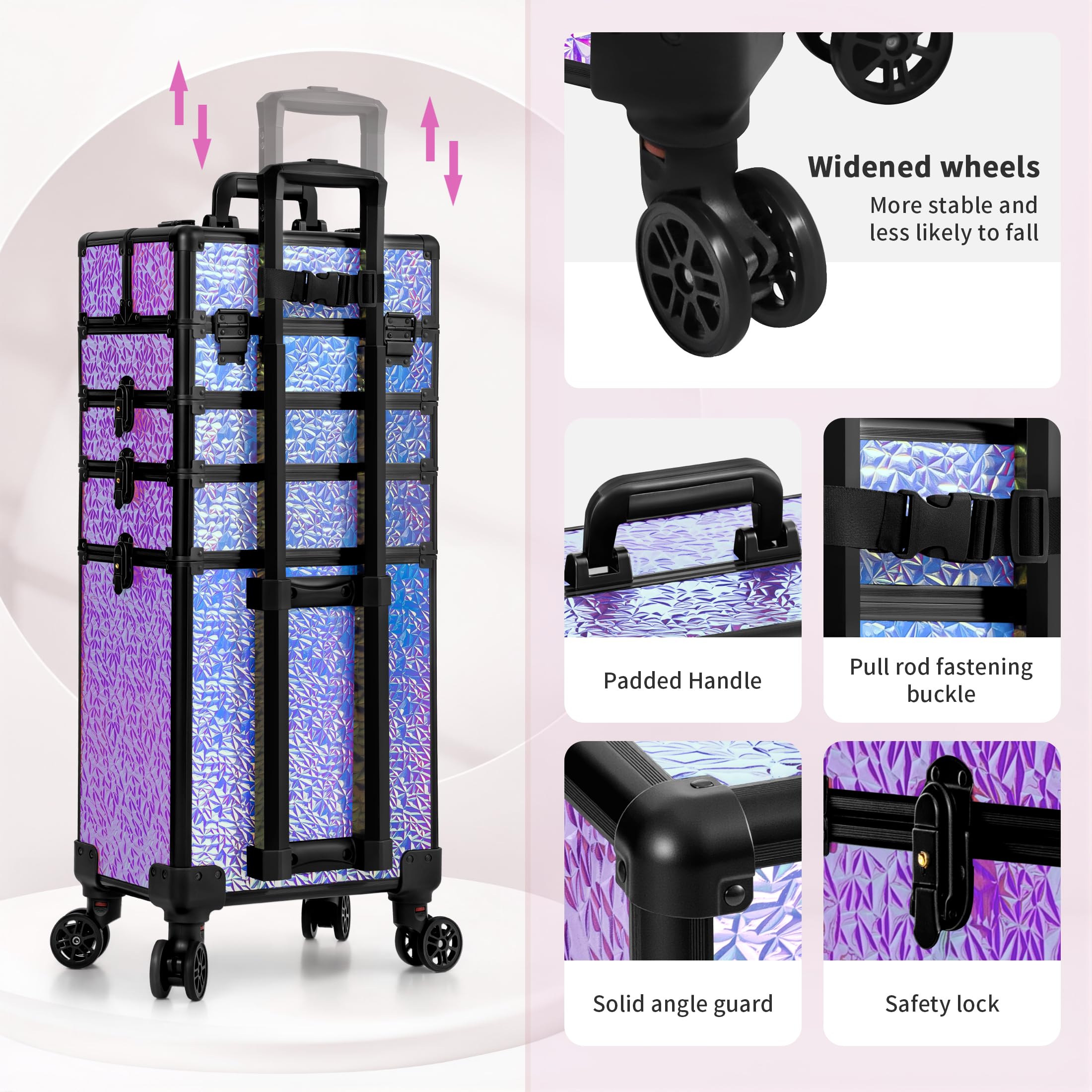 Rolling Makeup Case with Lid