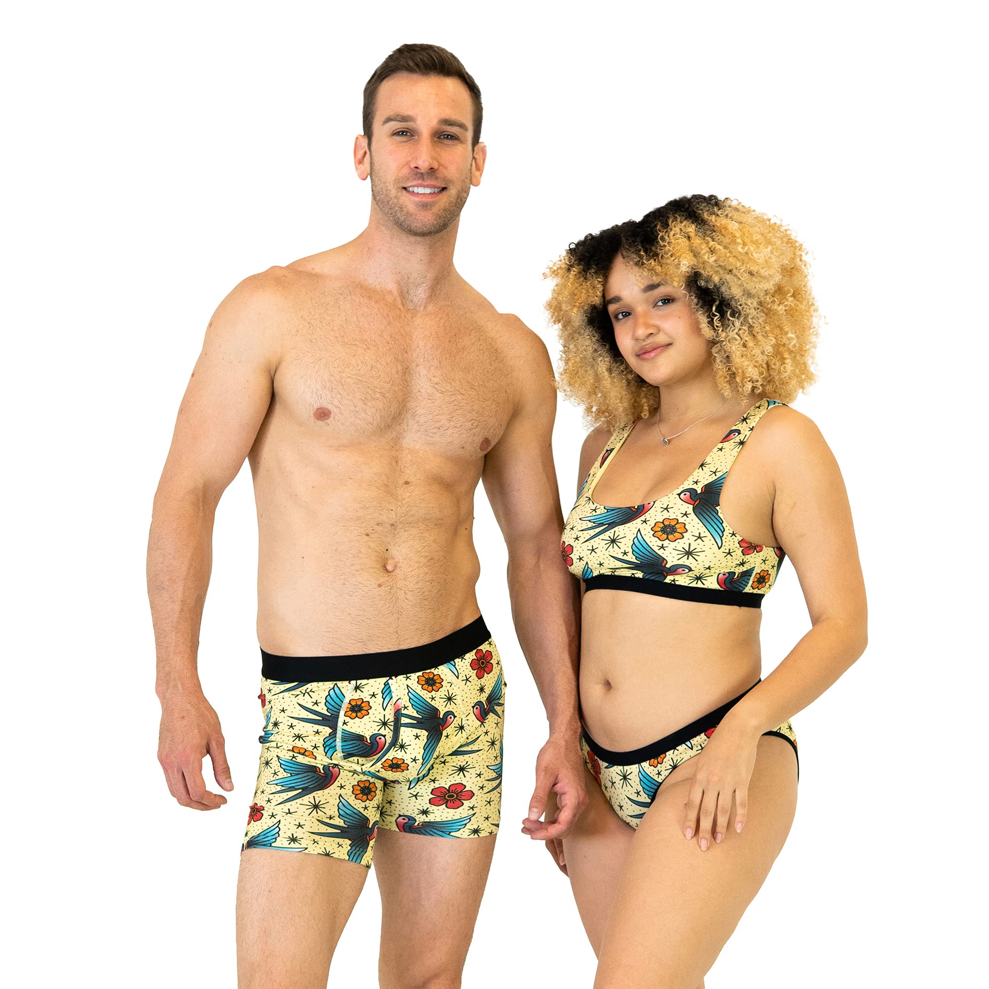 Warriors & ScholarsW&S Matching Underwear for Couples - Couples Matching Undies, Birdie