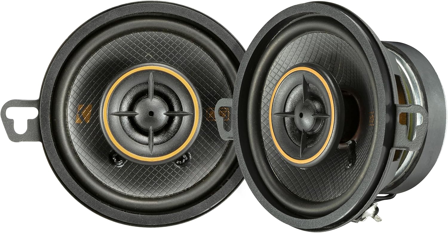 KICKER 51KSC3504 Coaxial Speaker System, 2-Way Design, One (1) Pair, 3.5″ (89mm) Polypropylene Woofer/Midrange, 1/2″ (13mm) Silk-Dome Tweeters, 50 Watts RMS, 100 Watts Peak KICKER 51KSC3504 Coaxial Speaker System, 2-Way Design, One (1) Pair, 3.5″ (89mm) Polypropylene Woofer/Midrange, 1/2″ (13mm) Silk-Dome Tweeters, 50 Watts RMS, 100 Watts Peak