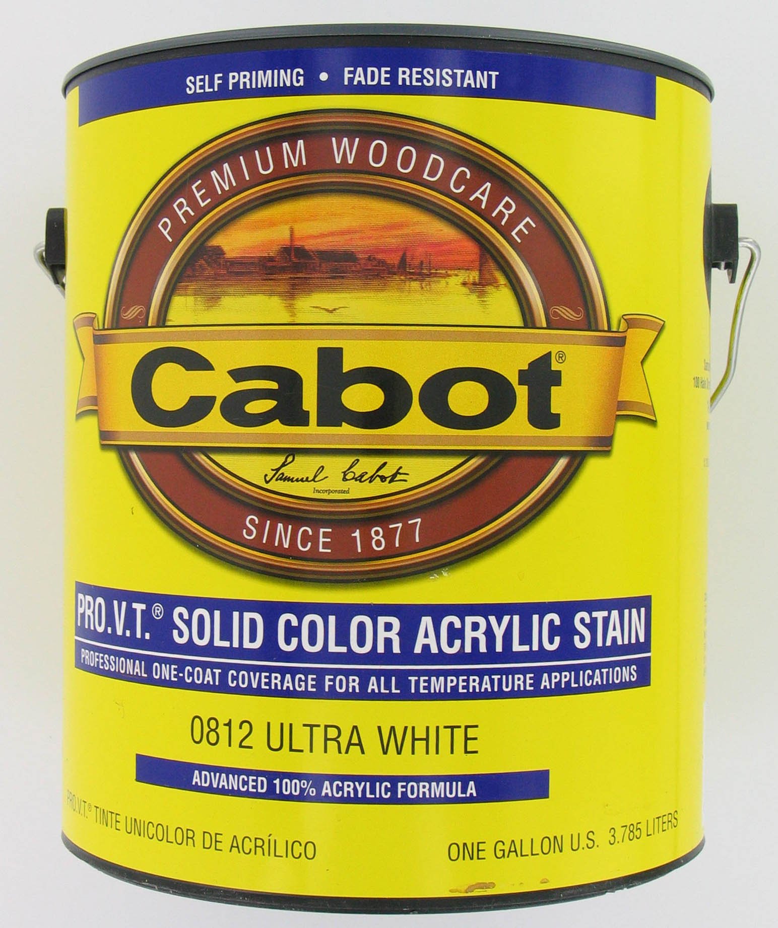 Cabot 140-0812 GL 1 Gallon Ultra Base Pro VT Solid Color Acrylic