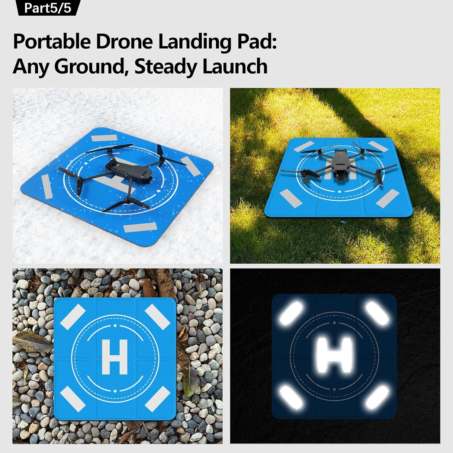 FPVtosky Hard Case Accessories Set for DJI Mini 5 Pro, Drone Accessories Kit Includes Dual Layer Case, Landing Pad, Lanyard, Screen Protector, Sunshade Cover for DJI Min 5 Pro (5-IN-1)