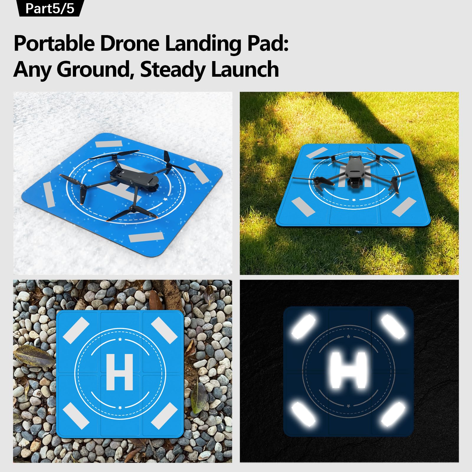 FPVtosky Zestaw twardych etui do DJI Mini 5 Pro, zestaw akcesoriów do dronów zawiera dwuwarstwową obudowę, podkładkę, smycz, osłonę ekranu, osłonę przeciwsłoneczną do DJI Min 5 Pro (5-w-1)