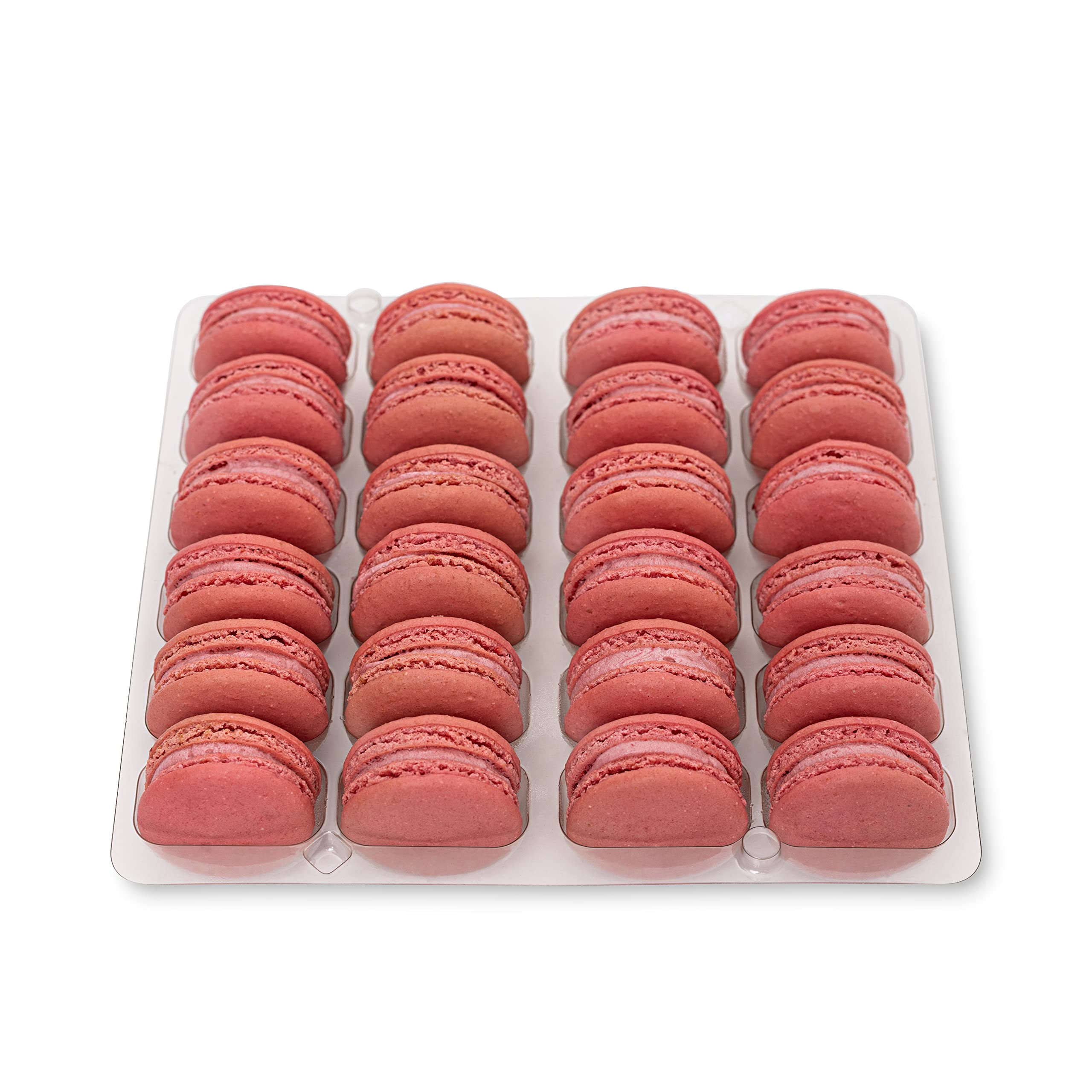 Mademoiselle Macaron Plateau de 24 macarons framboise