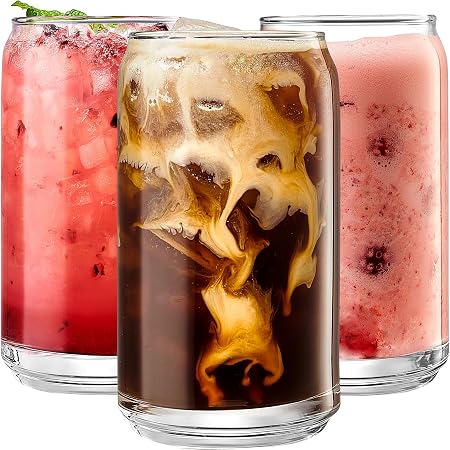 Le'raze Set of 6 Patented Can Shaped® Drinking Glasses -