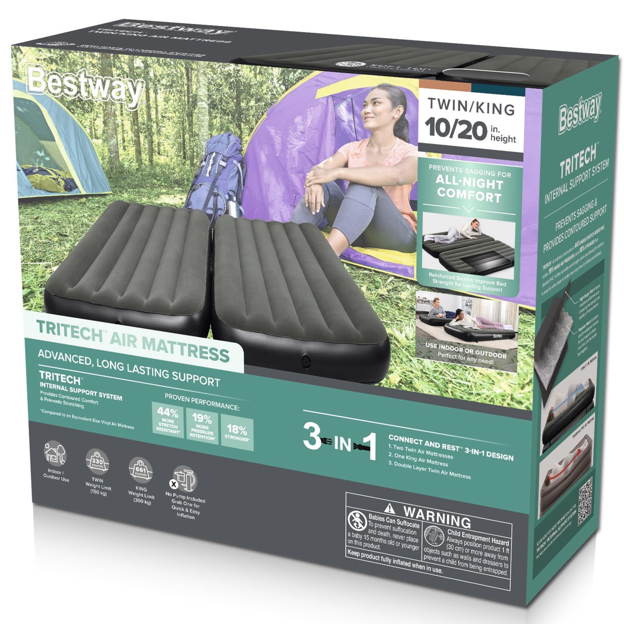 Bestway Tritech Connect and Rest 3-in-1 Air Mattress 10