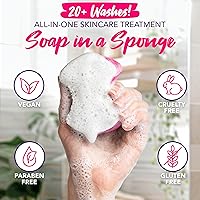 Vista 3 de Spongeables Pedi Scrub Foot Exfoliating 20+ Wash Sponge