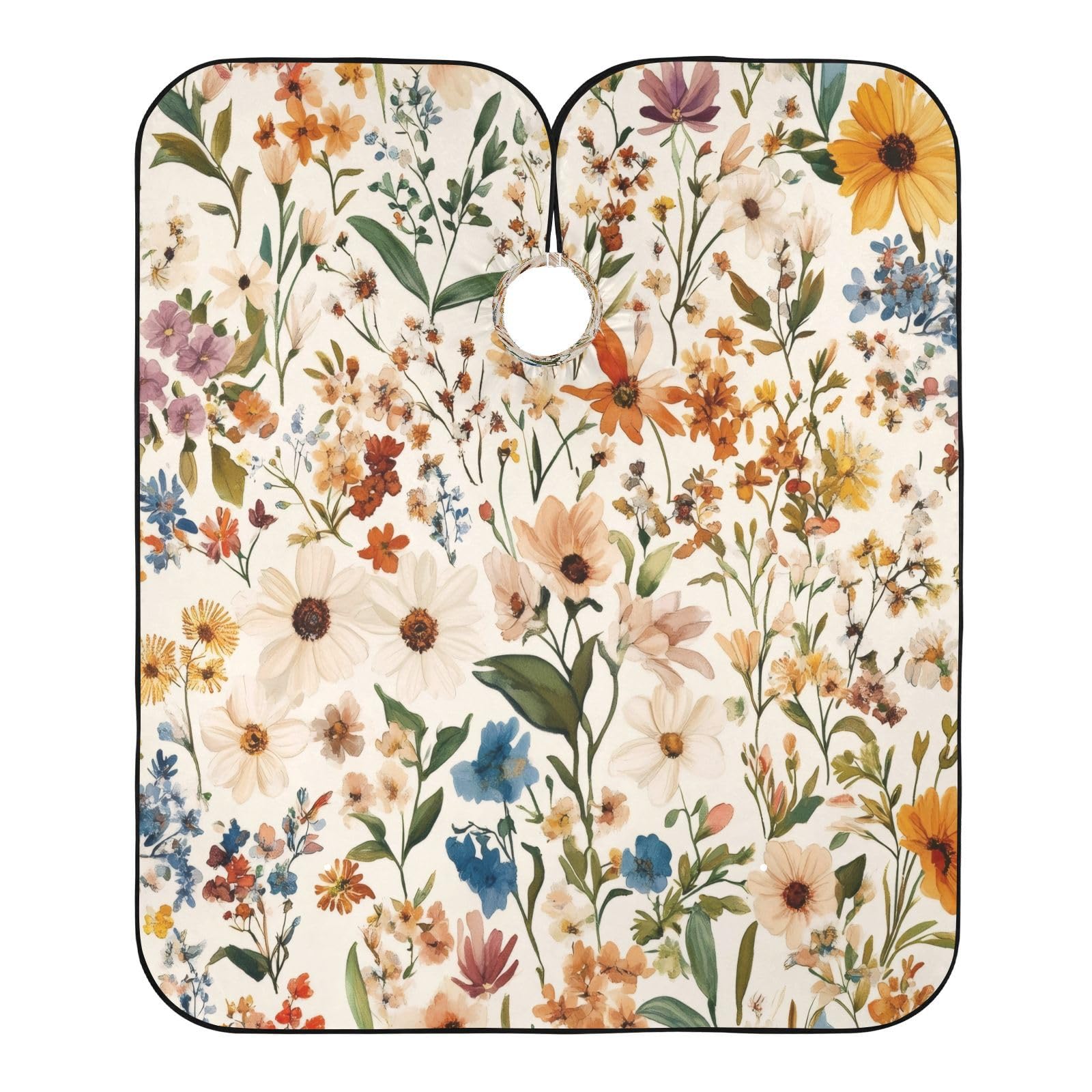 Takiito Flowers Barber Cape for Men, Waterproof Haircut Cape Hairdressing Cape Beard Apron Cape for Salon Home Use, 55x65 in