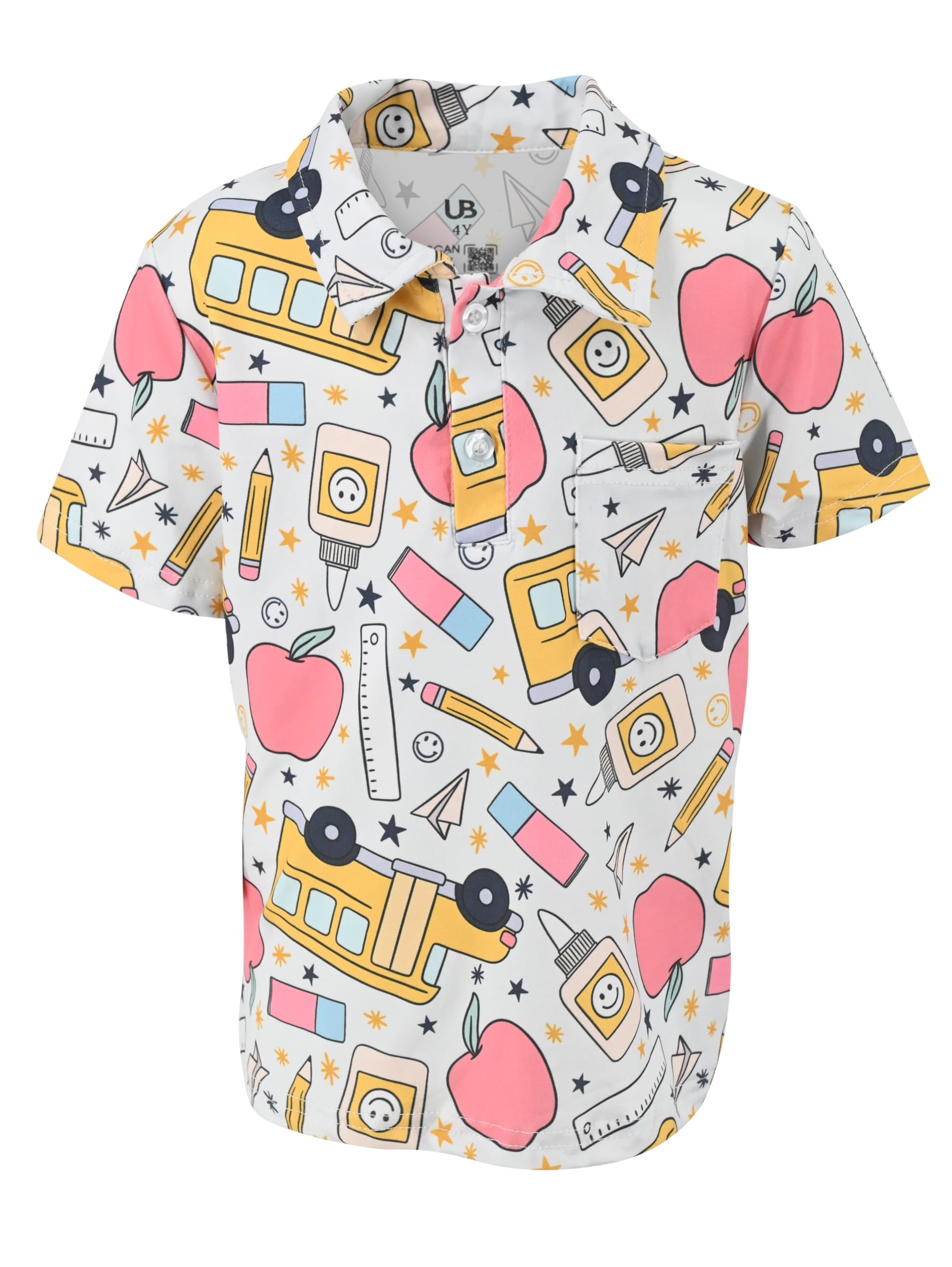 Unique Baby Short Sleeve Collared Boys Polo Shirt, Toddler Kids Polo Shirts