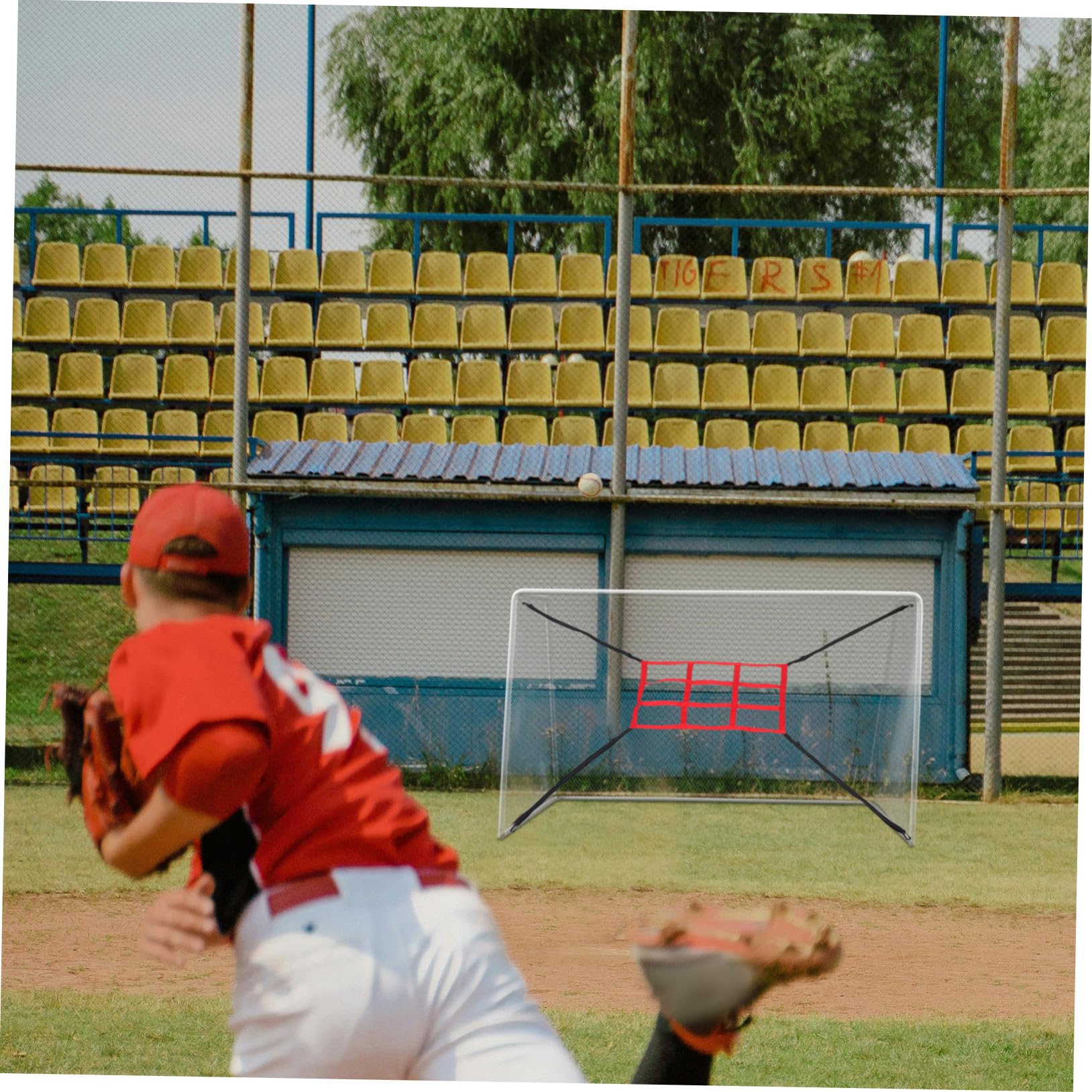YARNOW Filet Cible de Frappe Ajustable en Polyester pour Baseball et Softball