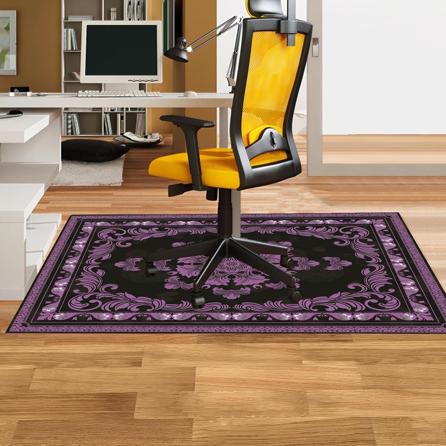 Office Chair Mat Chair Mat for Hardwood Floor Desk Floor Mat for Office Chair Computer Chair Mat, Computer Gaming Chair Mat (Purple, 48“x60”)