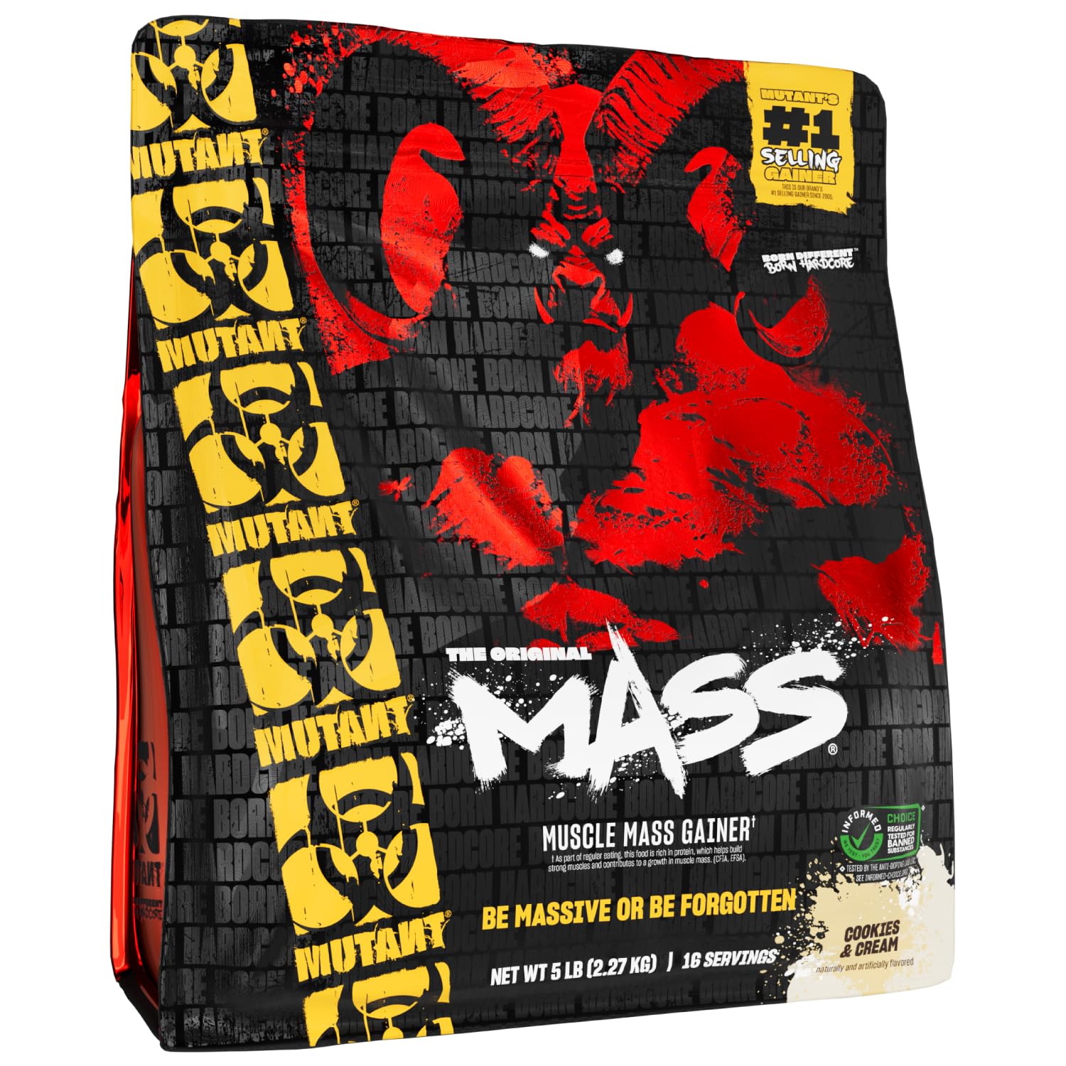 Mutant Mass | Weight Mass Gainer Protein Powder - high Calorie Protein Powder for Mass gain - Cookies and Cream - 5 Pound