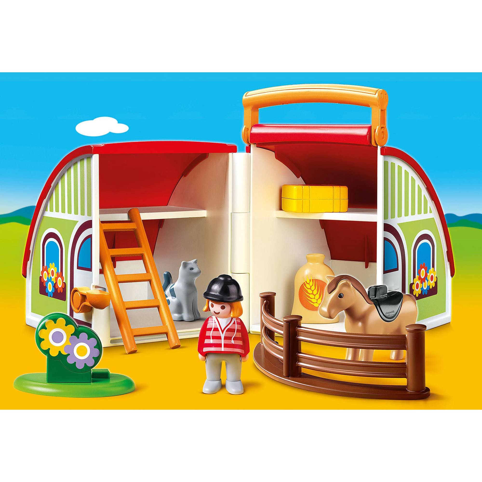 PLAYMOBIL 1.2.3 70180 Moja przenośna stadnina, od 1,5 roku