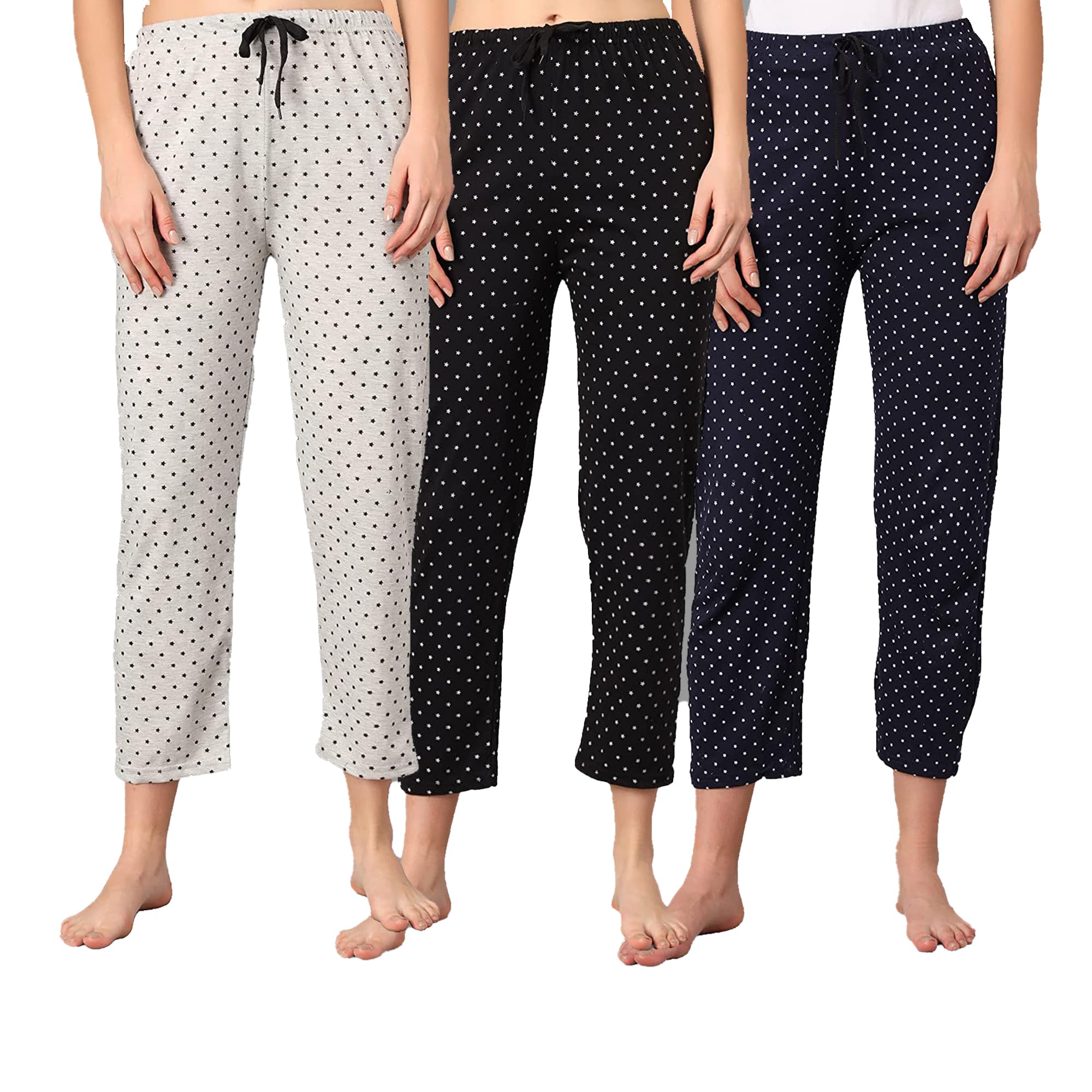 swellswag Women Cotton Ankle Length Pyjama/Night Pants (Pack of 3)-picture-31