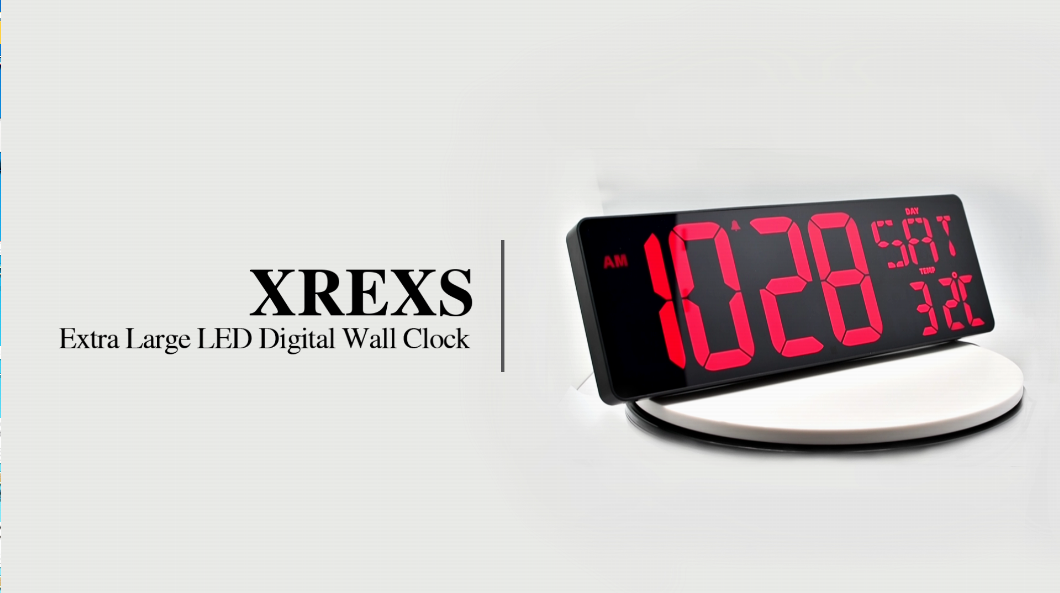 希少 美品 Hardcore LED BIG DIGITAL CLOCK EC Amazon.com: XREXS Large Digital Wall Clock with Remote Control