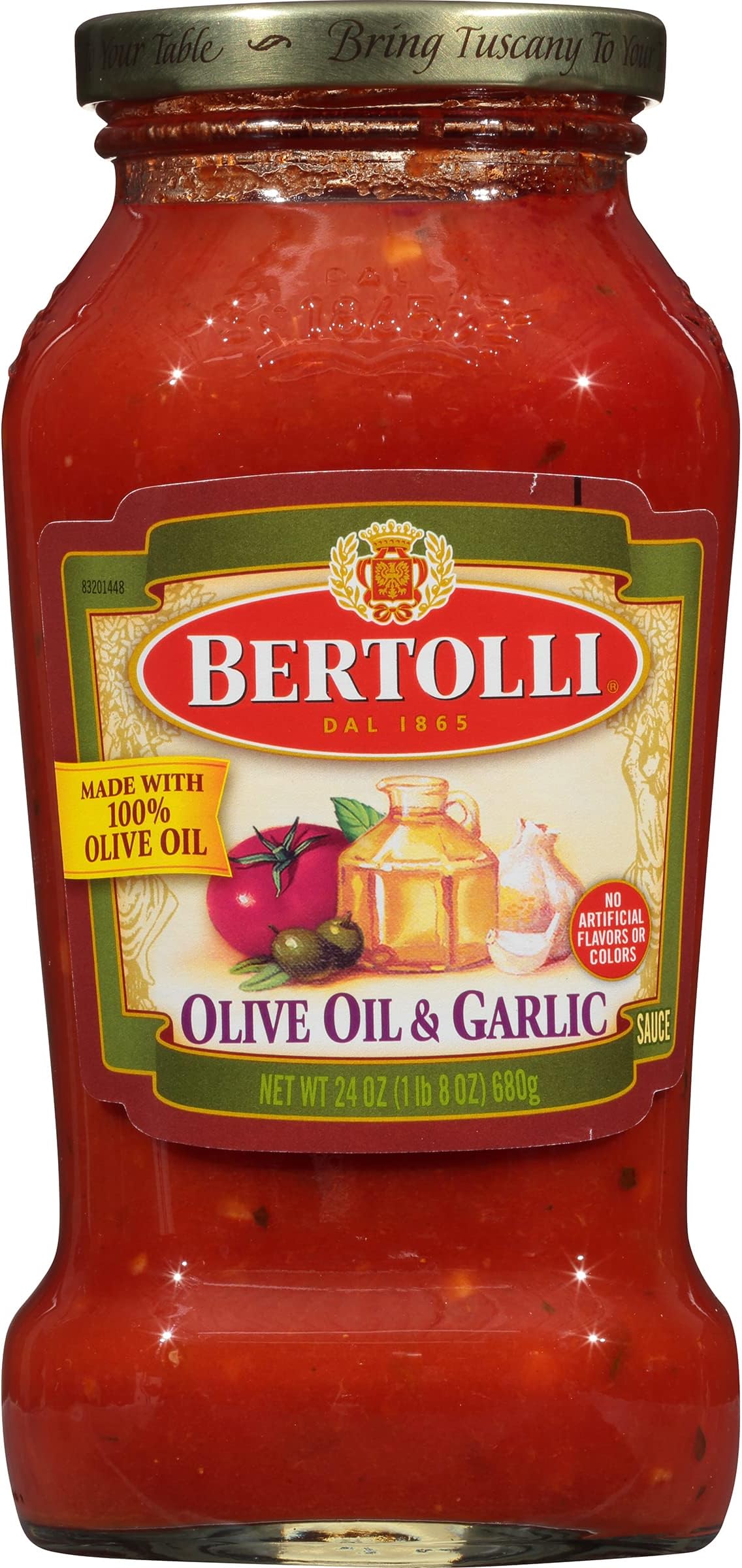 Bertolli Pasta Sauce, Olive Oil Garlic, 24 oz