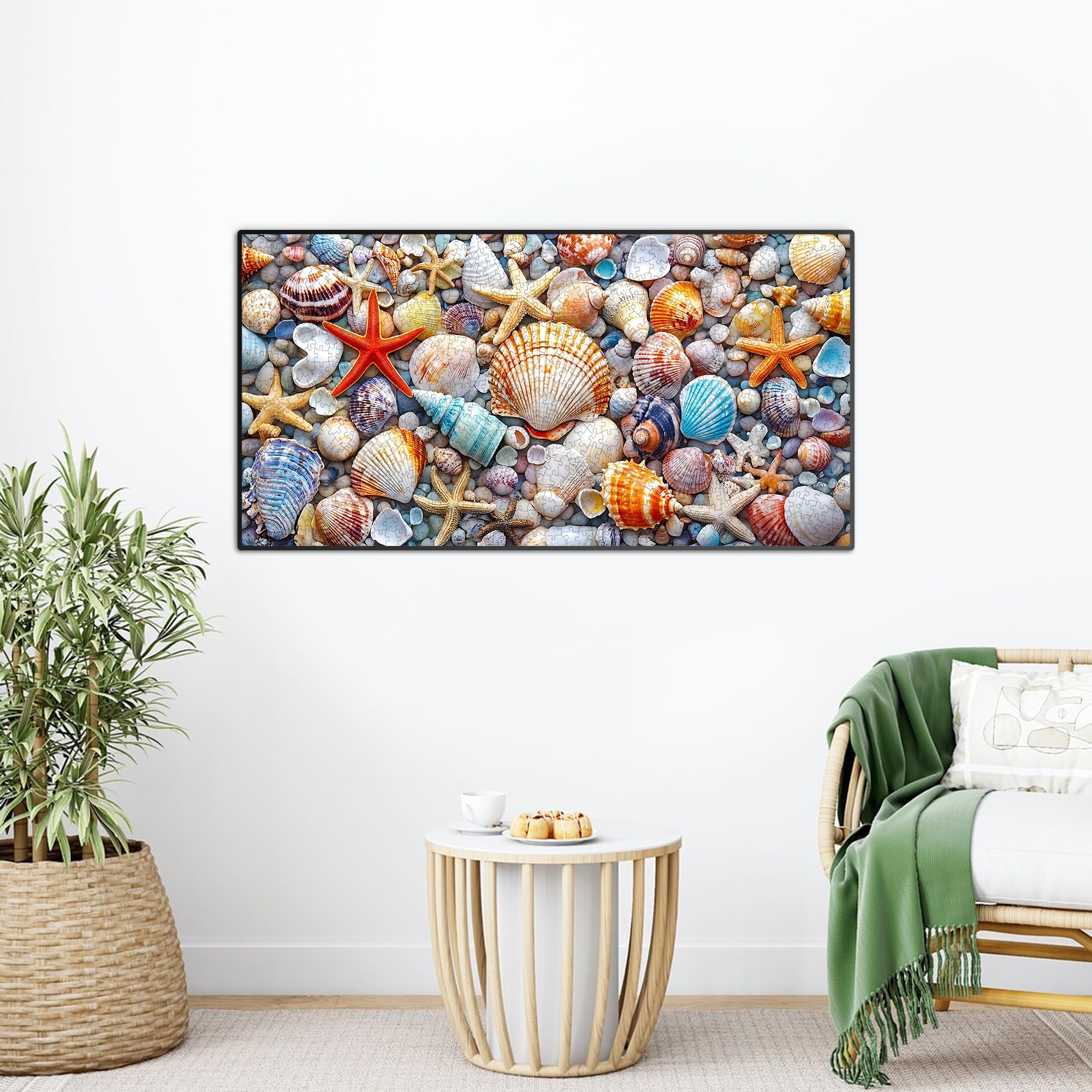 Bimkole Conchiglia Puzzle per Adulti 1000 Pezzi, Stella Marina Puzzle Di Carta Da 1000 Pezzi - Divertente E Stimolante Puzzle Decorativo per La Famiglia, Ottima Idea Regalo, 80 X 41 cm
