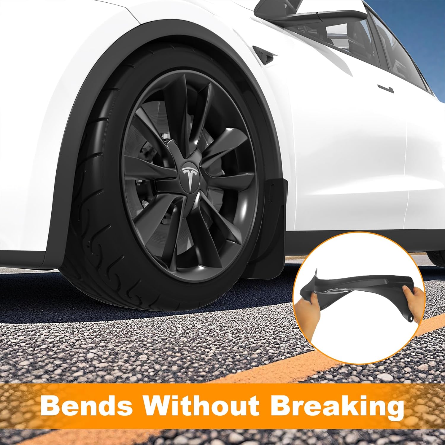 2026 Mud Flaps for Tesla Model Y Juniper Accessories Front and Rear ABS Mud Guards Set of 4, Includes All Hardware Installation Tools Accessories (Model Y Juniper 2025+) - Image 7