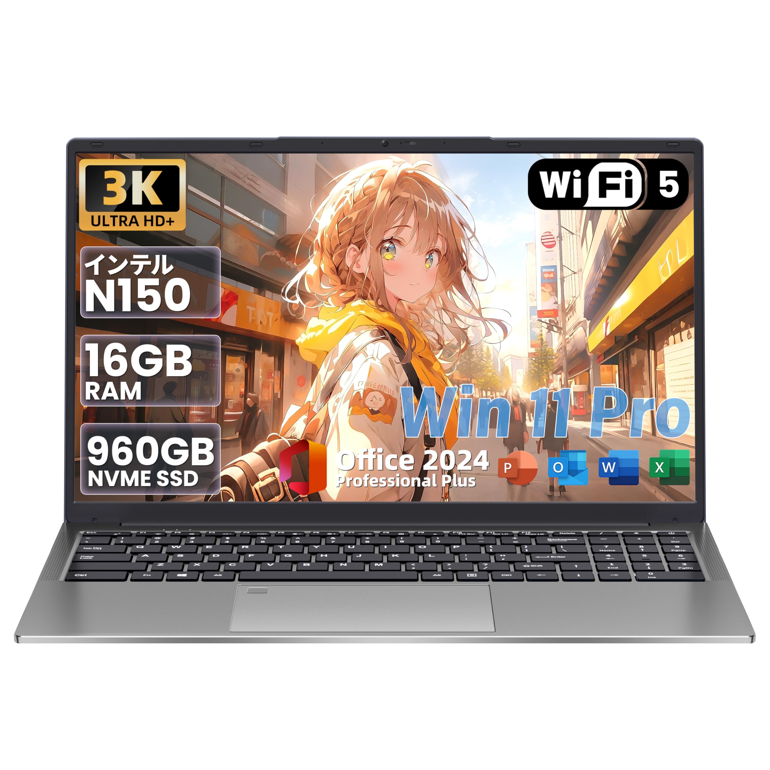 Amazon.co.jp: 2026最新ノートパソコン・Office2024搭載16インチN150
