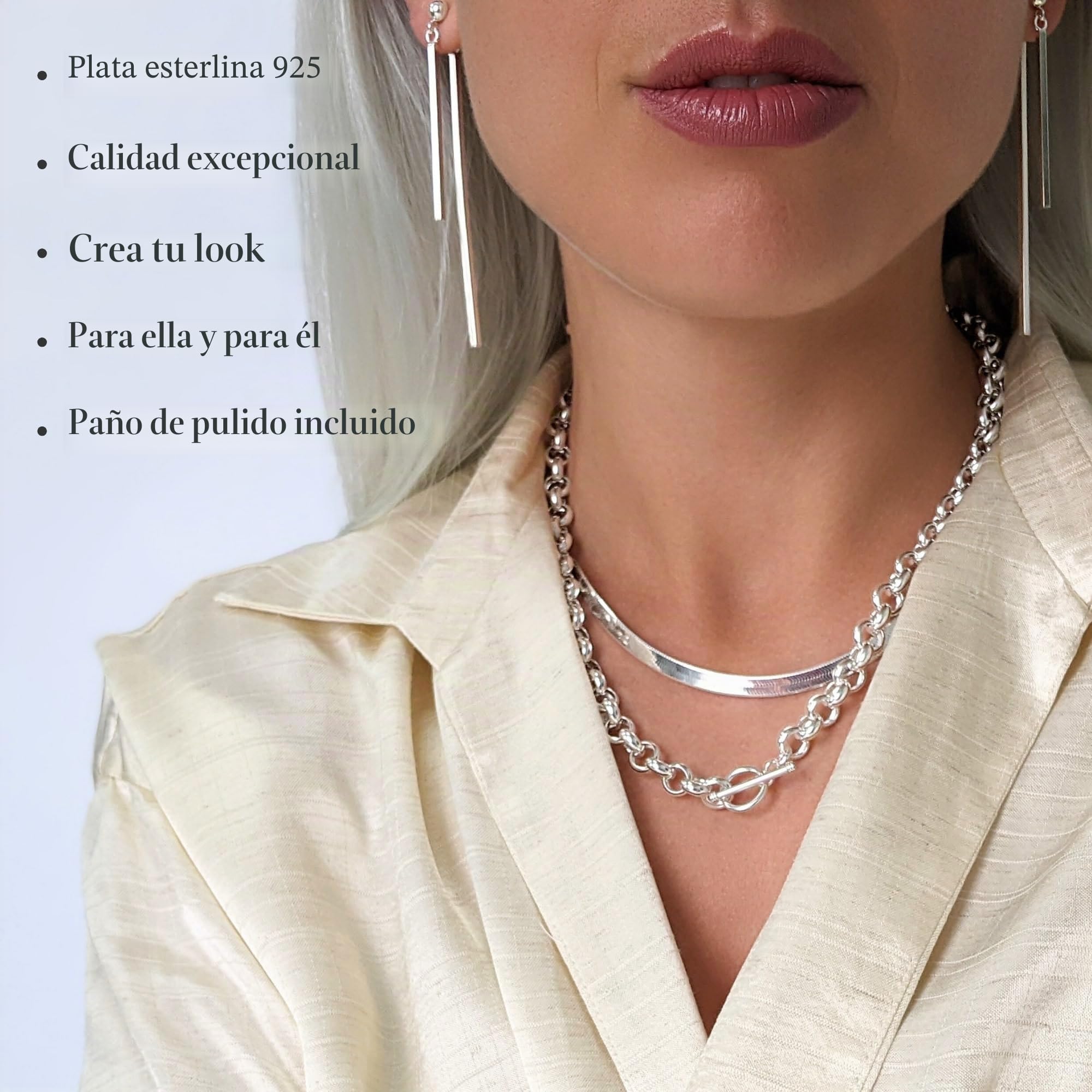 Silverly Anillo Plata de Ley Diseño Círculo Abierto Estilo Filigrana Mujer | Anillos Cóncavos Modernos Banda Ancha Pulgar | Anillo Grueso Plata 925 | Joyería Geométrica Calada Plata Maciza