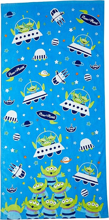 Amazon Co Jp 林 Hayashi バスタオル ブルー 約70 140cm 大判 ビーチ ディズニー レッツプレイ エイリアン Lk ホーム キッチン