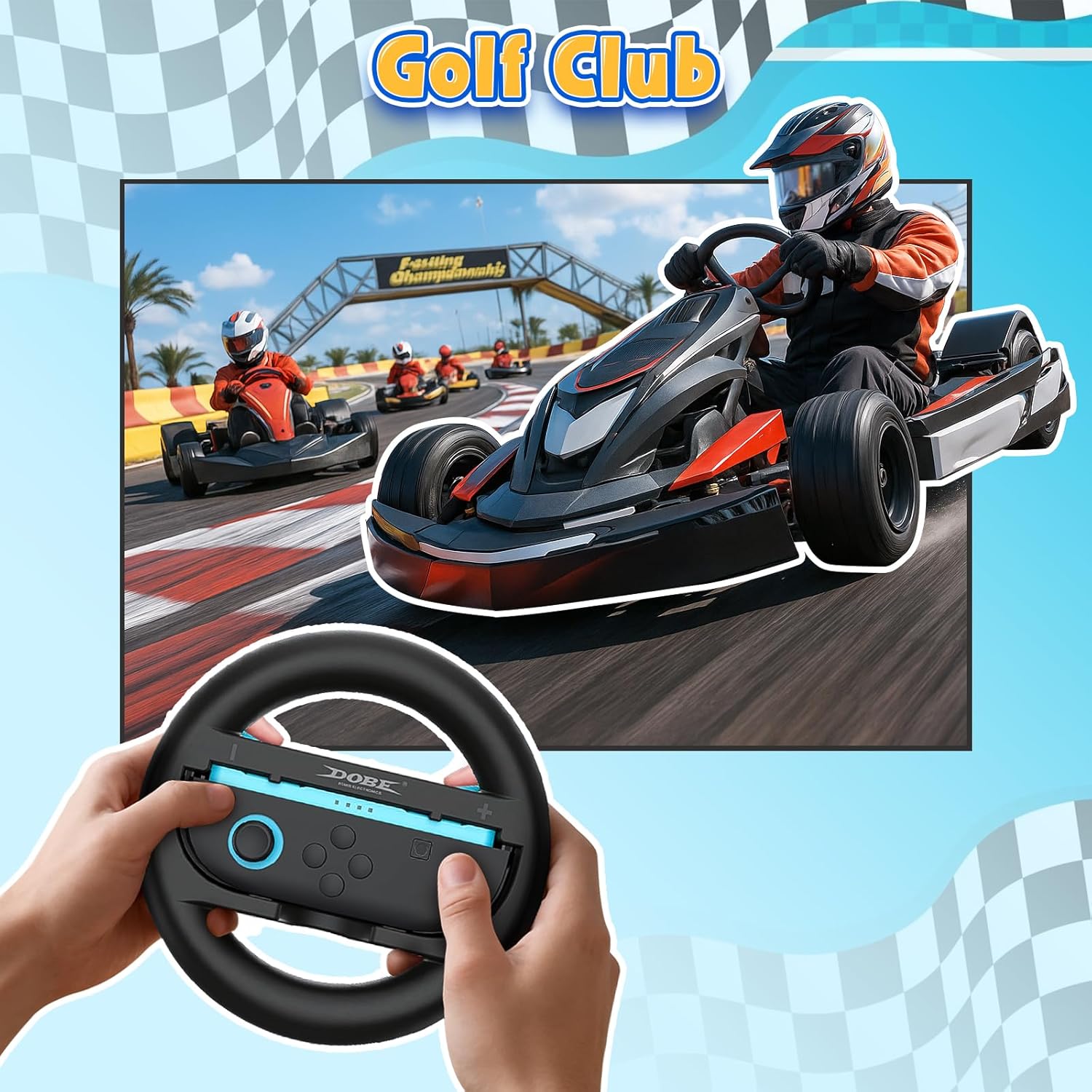 RunSnail 24 in 1 Switch/Switch2 Sports Accessories for Nintendo Switch 2, for Authentic Sports Experience, Family Gatherings, Social Icebreaker, with Storage Bag - Image 8