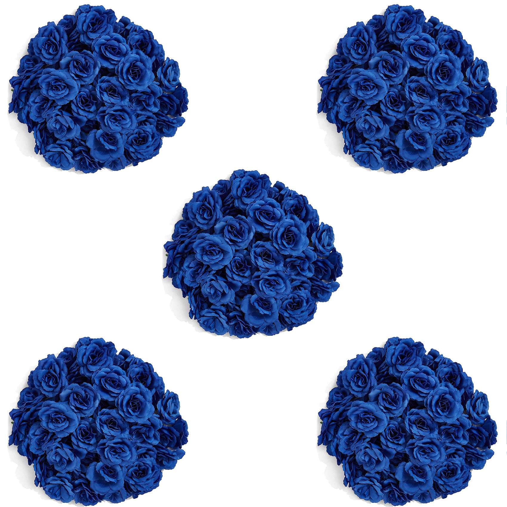 Hndhbfgrt Silk Rose Flower Heads,250Pcs for Hat Clothes Album Decoration, Wedding Decoration (Dark Blue)
