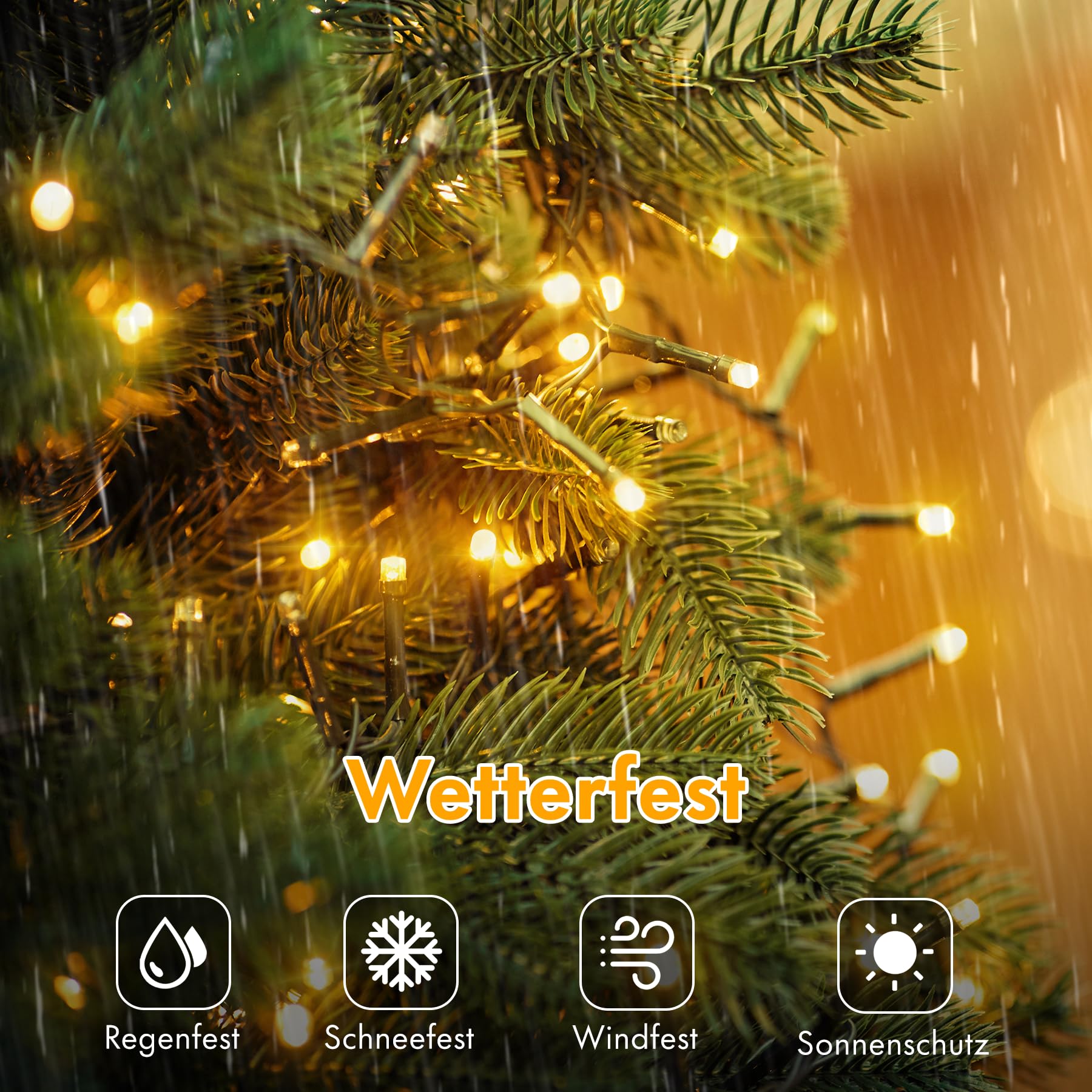 MAGGIFT LED Lichterkette Außen - 20m 1000 LED Cluster Lichterkette Warmweiß mit Stecker/Fernbedienung/8 Modi/Timer/Dimmbar, Wasserdicht Aussen Büschellichterkette für Innen Outdoor Weihnachtsbaum Deko