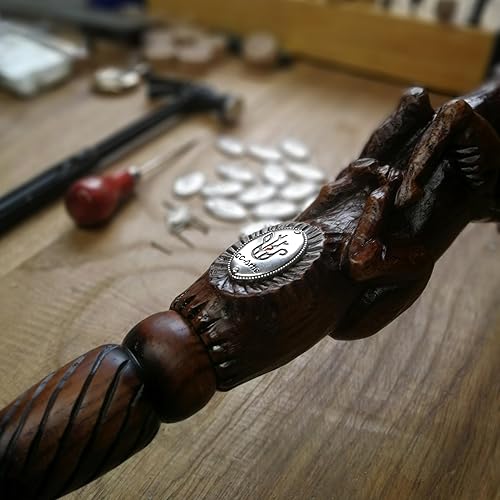 Miniatura 3 de Bastón de madera para hombres y mujeres, palo de madera hecho a mano, bastones de moda, mango ergonómico, gacela de caza de osos