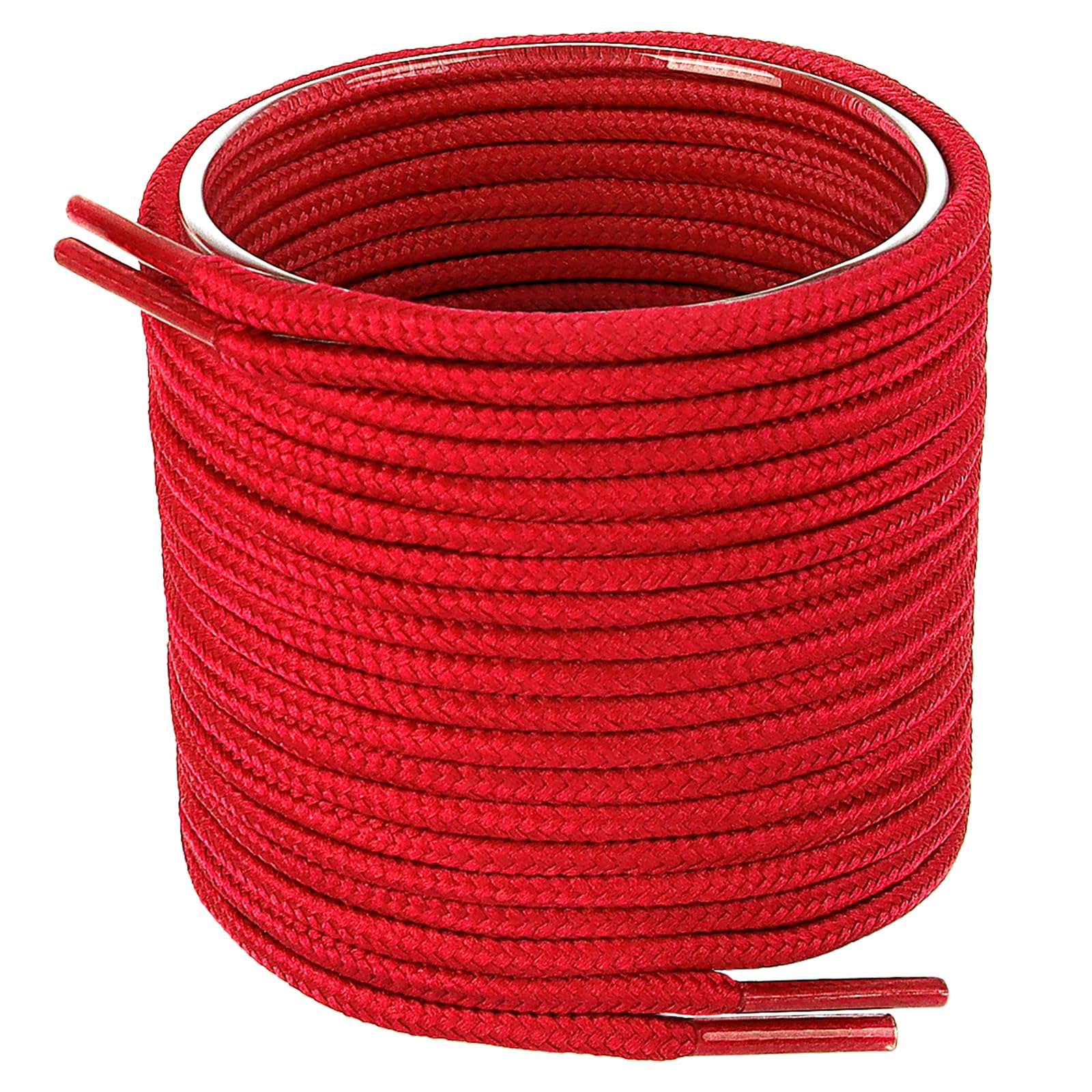 LUOFMISS Round Shoe Laces for Sneakers,2 Pairs Solid Color Shoelaces for Boots and Athletic Shoes