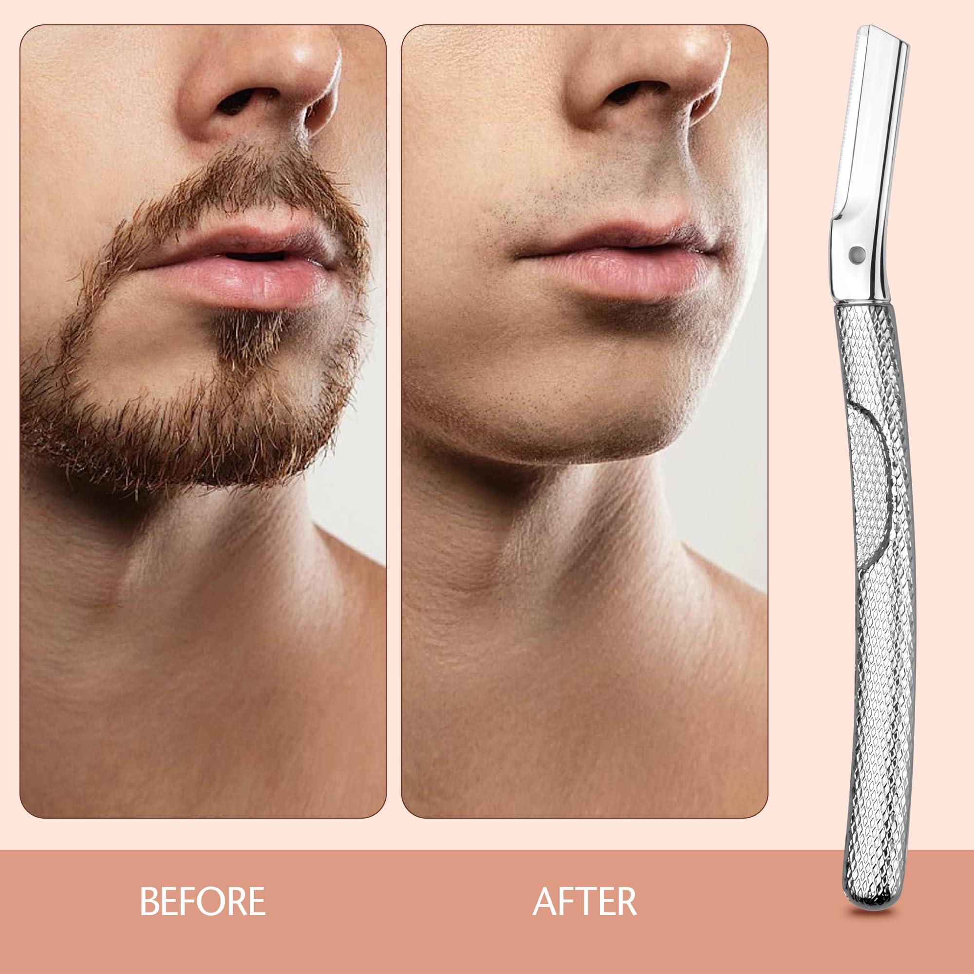 Herramienta Dermaplaning para cara, maquinilla de afeitar de cejas, modelado de cejas, recortadora de pelo de cejas y afeitadora con cubierta protectora, removedor de vello facial para