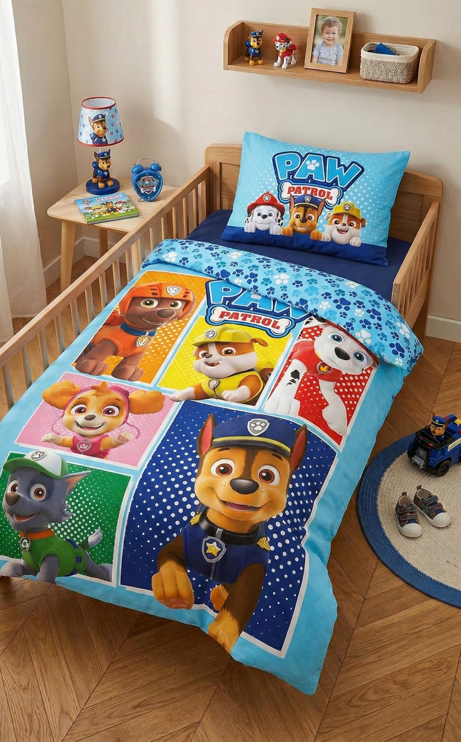 Jerry Fabrics Paw Patrol PP184 - Biancheria da Letto per Bambini, 100 x 135 cm
