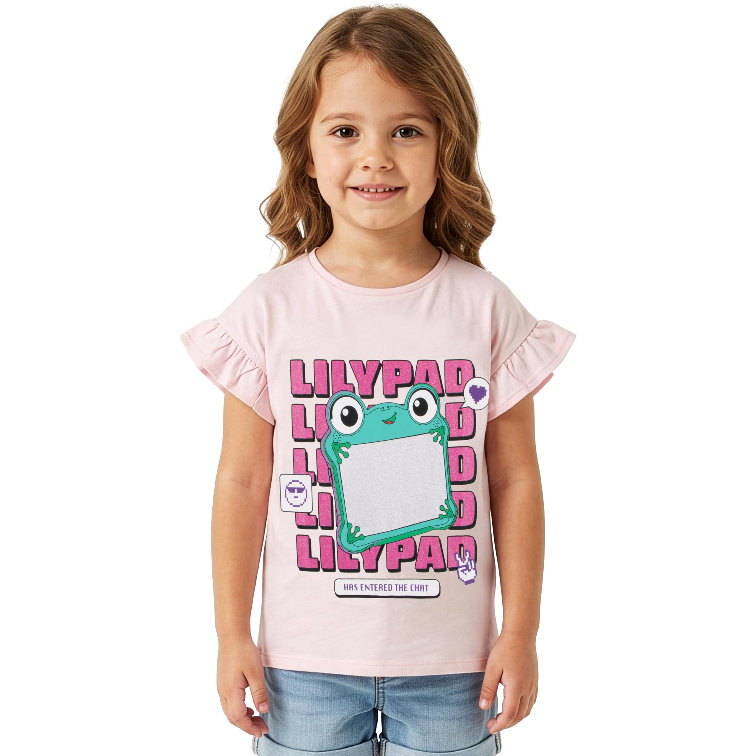 Disney Toy Story Koszulka, LilyPad T-Shirt Dla Dziewczynki, Top Toy Story 5 Z Krótkim Rękawem, Bawełniane Ubrania