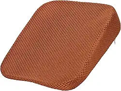 HARFINGTON Almofada de assento 10 cm de espessura confortável de espuma viscoelástica para cadeira de escritório com fundo antiderrapante para motorista de assento de carro, laranja