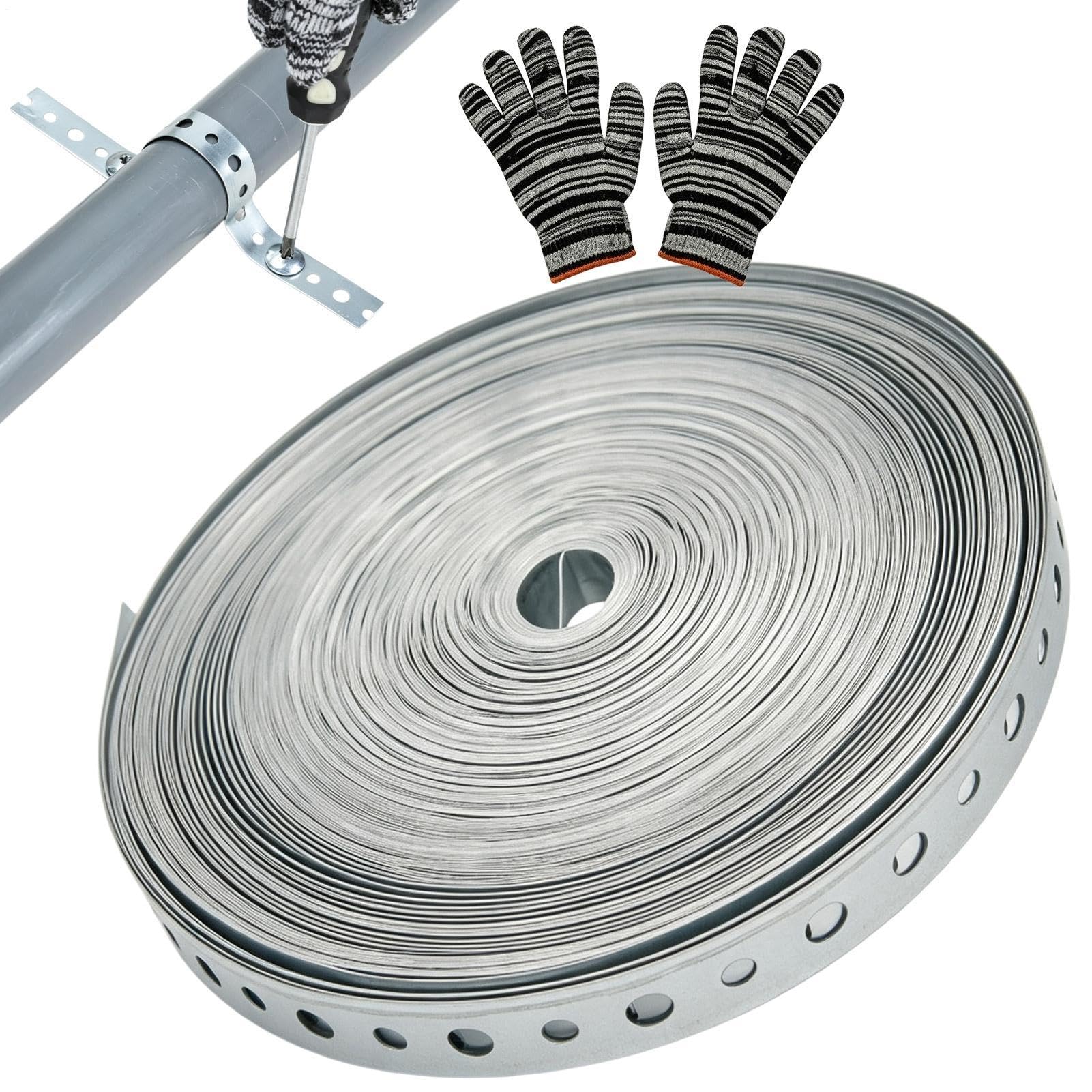 Fascetta Forata Zincata Tagliabile da 24 Gauge