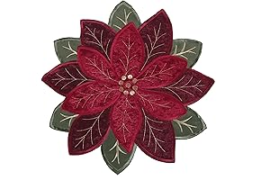 Mesmerizing OWENIE Poinsettia Christmas Placemats for Festive Tablescapes