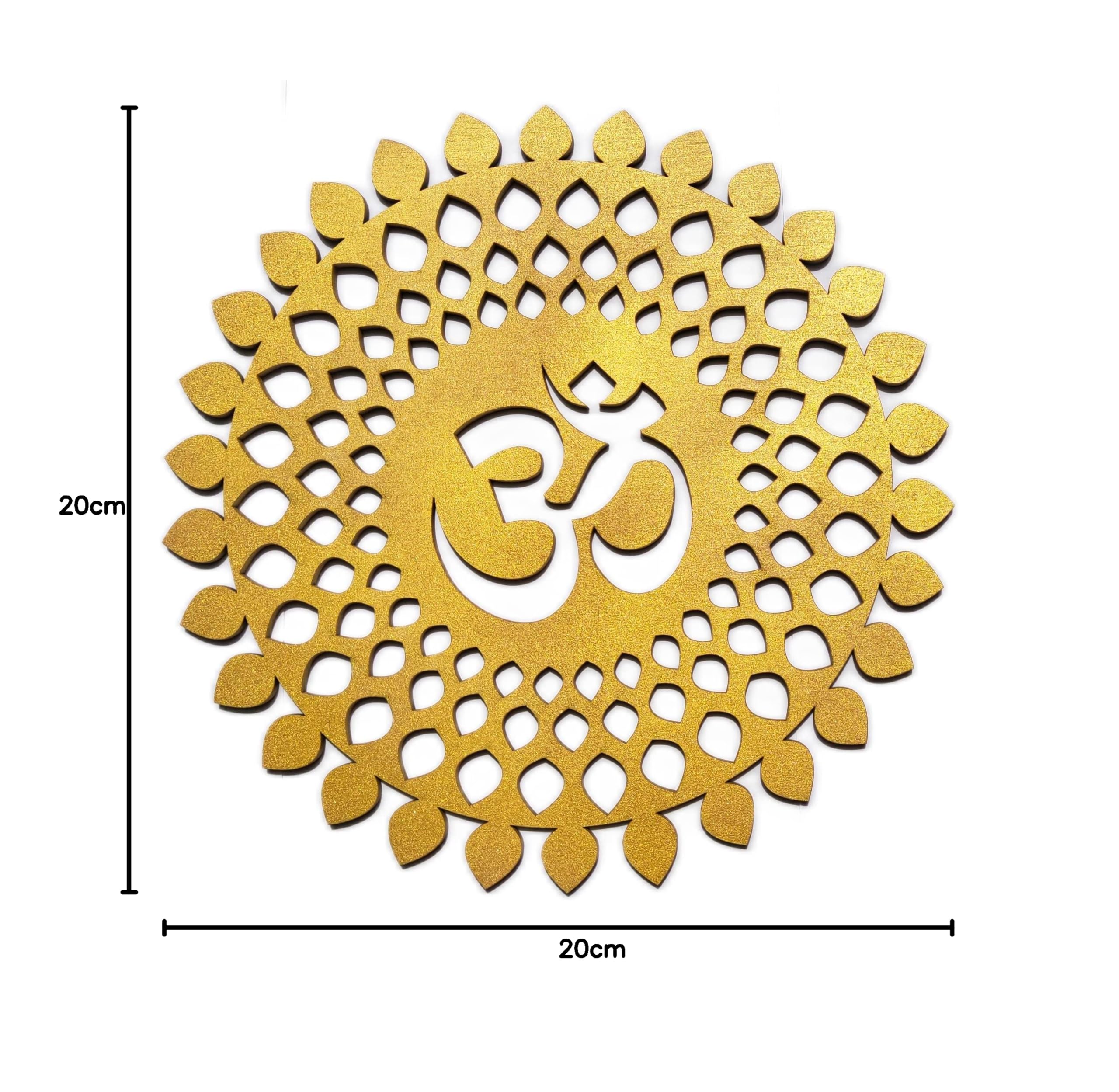 Golden Om Wall Hanging - Chakra Decor -6 Golden Om Wall Hanging - Chakra Decor -6