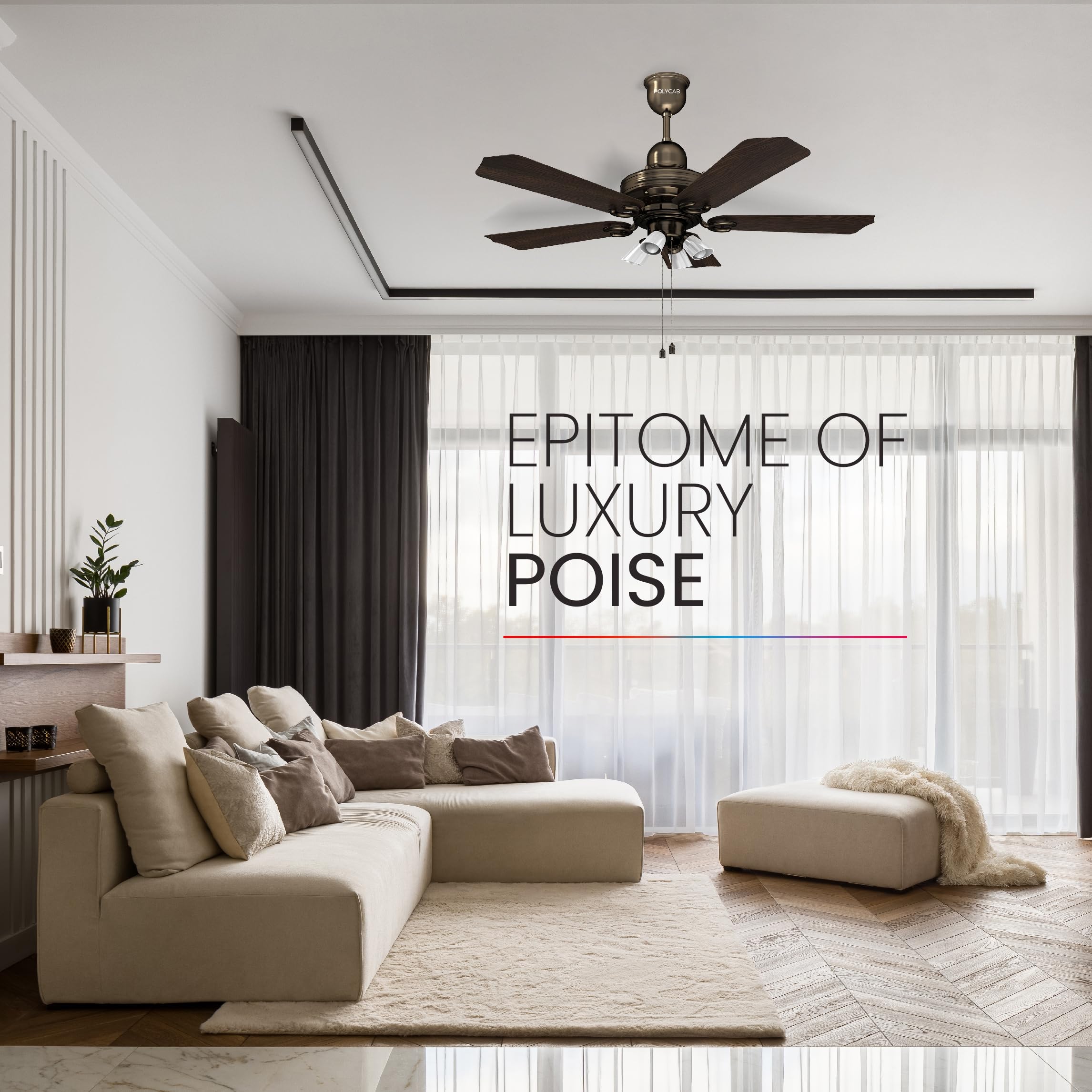 Polycab Poise Ceiling Fan - Remote & Energy Efficient -7