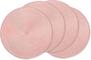 AHHFSMEI Pink Table Mats Set of 4
