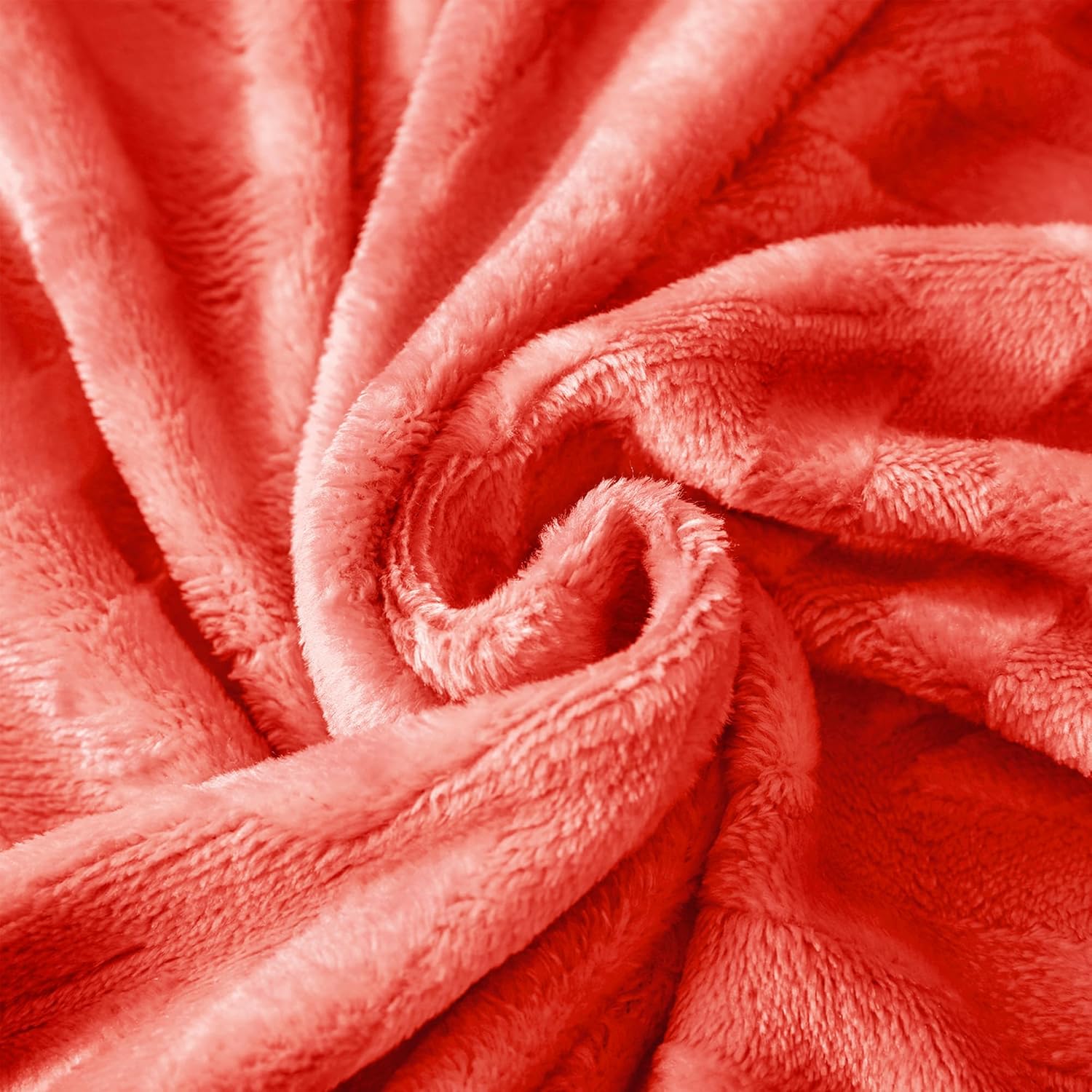 Whale Flotilla Flannel Fleece Throw Blanket for Couch Sofa Bed, Lightweight Breathable Soft Throws Plush Fluffy Chevron Design Decorative Blankets for All Season, 50x60 Inch, Coral - Image 7