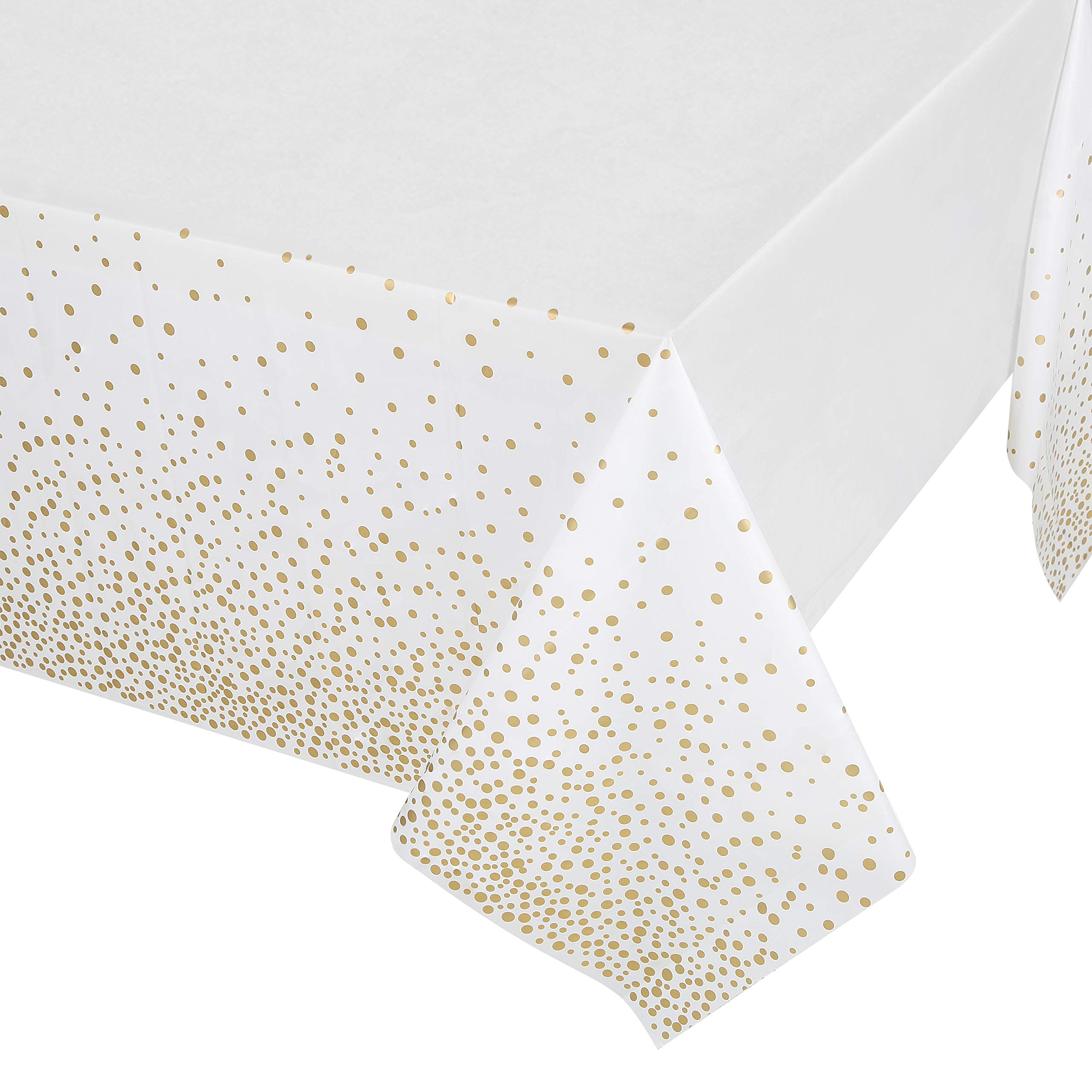 Zoe DecoPremium Plastic Table Cloth (12 Pack, Rectangular 54" x 108"), Classic Disposable Table Covers for Parties, Graduations, and Picnics