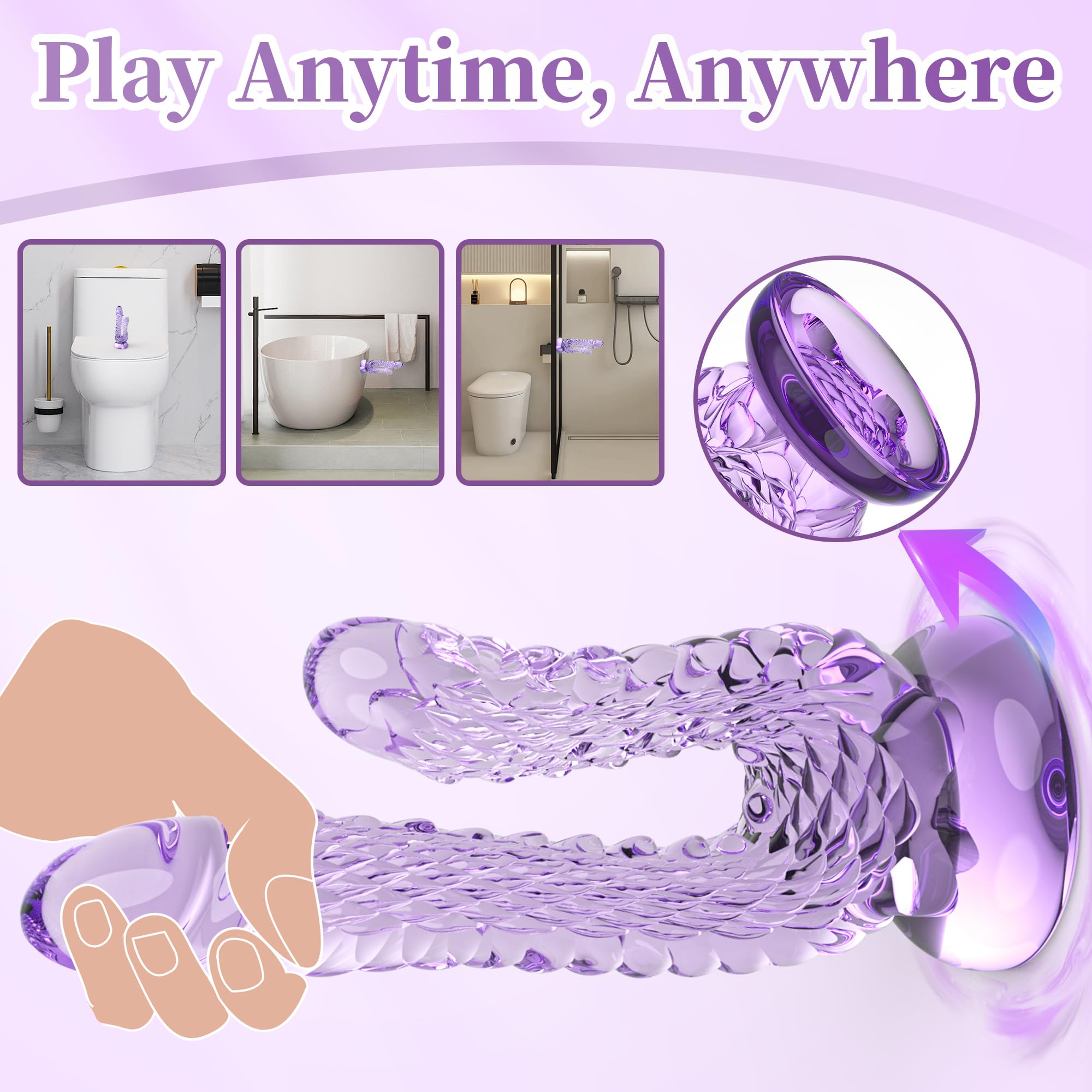 Realistic Dragon Double Ended Dildo for Beginners with Flared Suction Cup Base for Hands-Free Play, Flexible Monster Anal Dildo with Curved Shaft for Vaginal G-spot and Anal Play: 9 inches