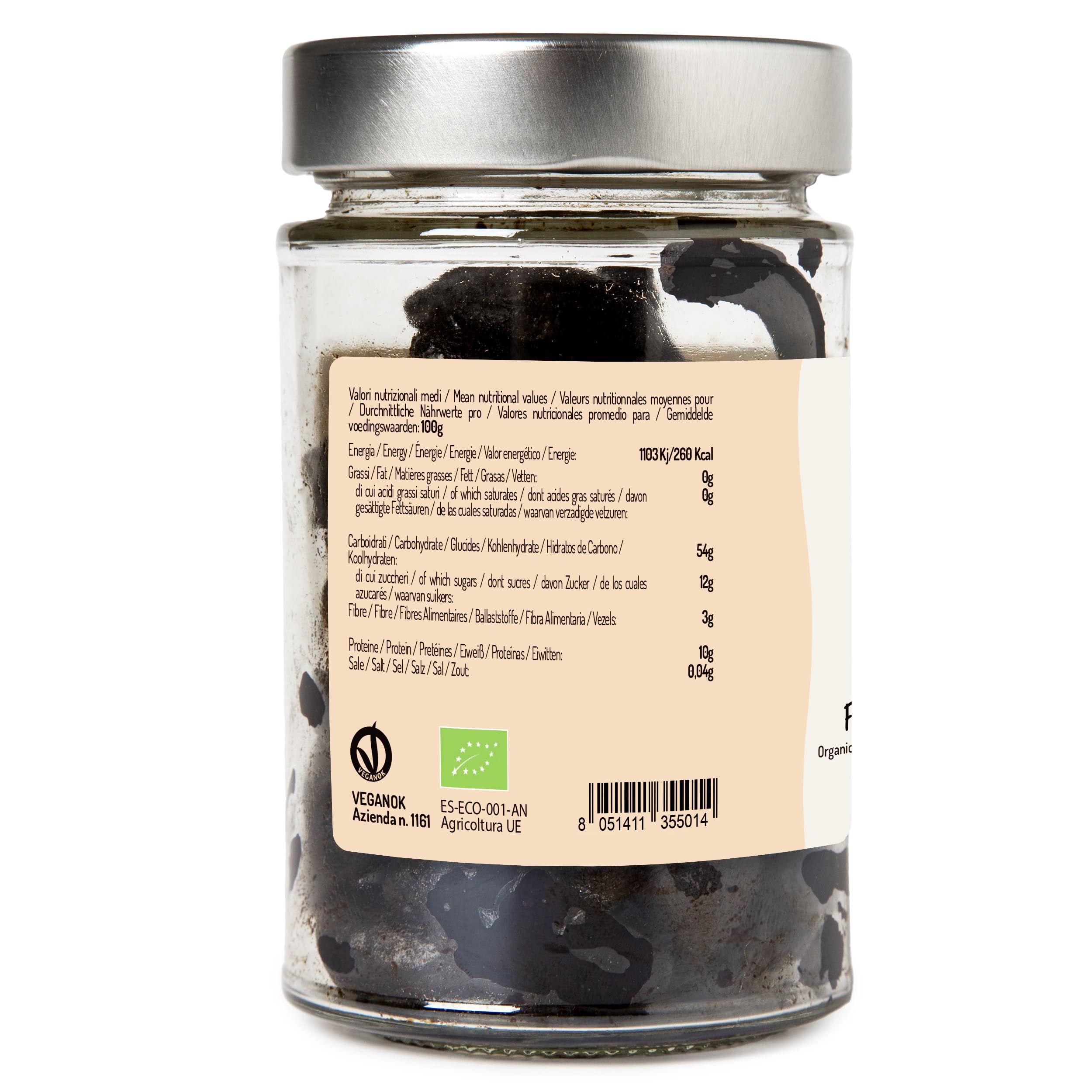 Schwarzer Knoblauch Bio Fermentierter – 200g. Premium Qualität Fermentierter Knoblauch aus Spanien Reich an Mineralsalzen Vegan & Natürlich. Energetisierend und Antioxidativ. Black Garlic.