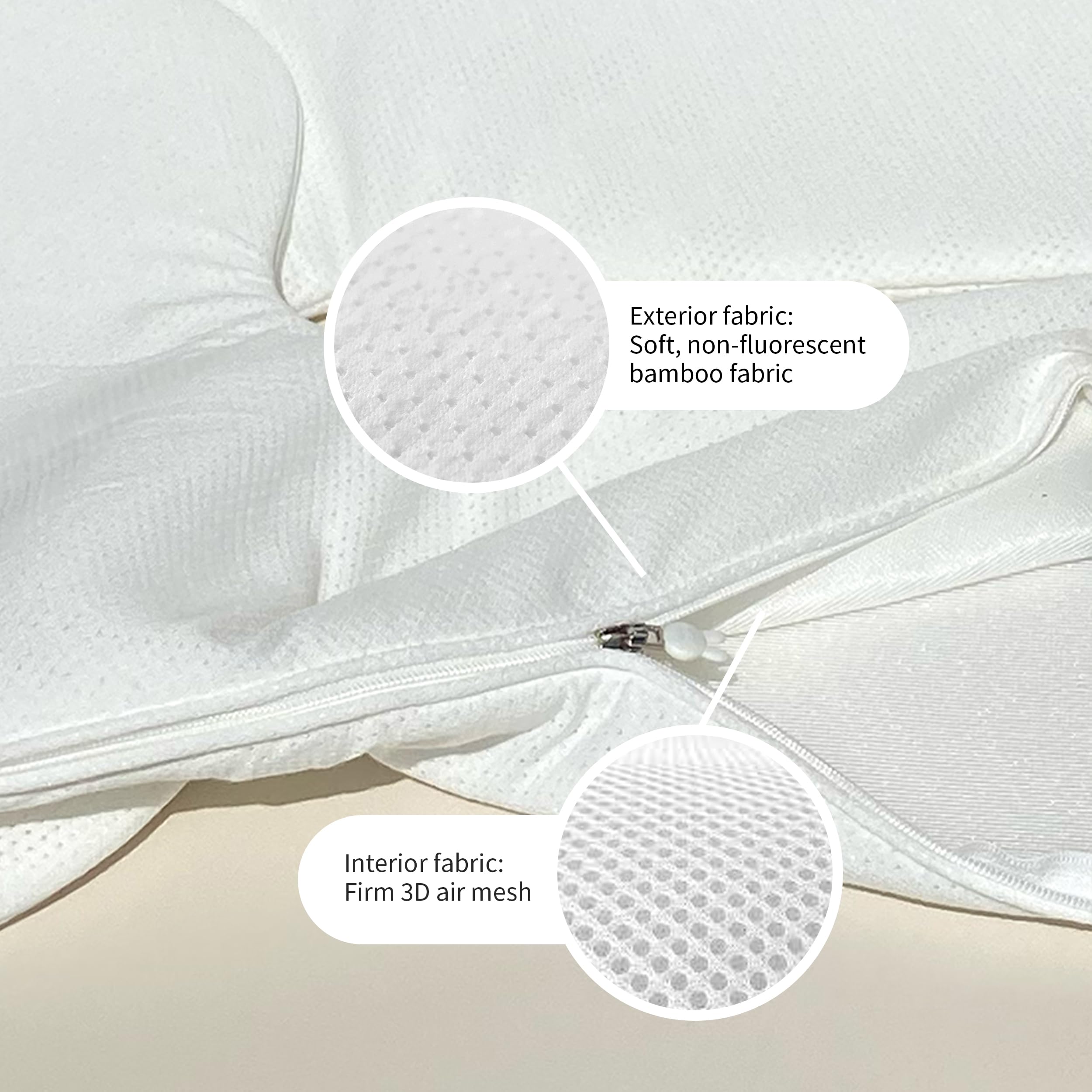 RaRas Side Snuggle - Funda de malla de bambú de repuesto (solo funda), accesorio de apoyo para bebés
