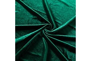 63" Emerald Green Velvet Fabric by The Yard for Apparel,Sewing,Crafting