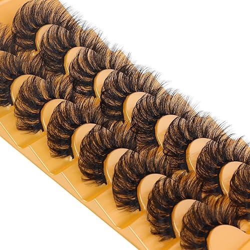 Miniatura 7 de Pestañas postizas de visón de 0.787 pulgadas (0.787 in), pestañas postizas rizadas DD esponjosas 8D, pestañas postizas de volumen completo, 8 pares