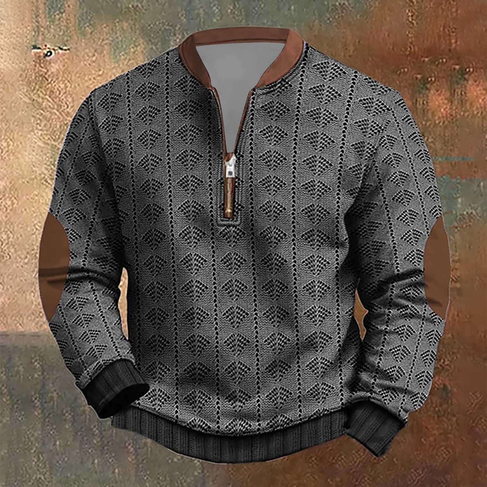 Herren Sweatshirt Solid Pullover Herren Weihnachtspullover Oberteile Rundhals Thermo Langarmshirt Strickjacke Zweiteiliger Wintermantel Bärenkostüm