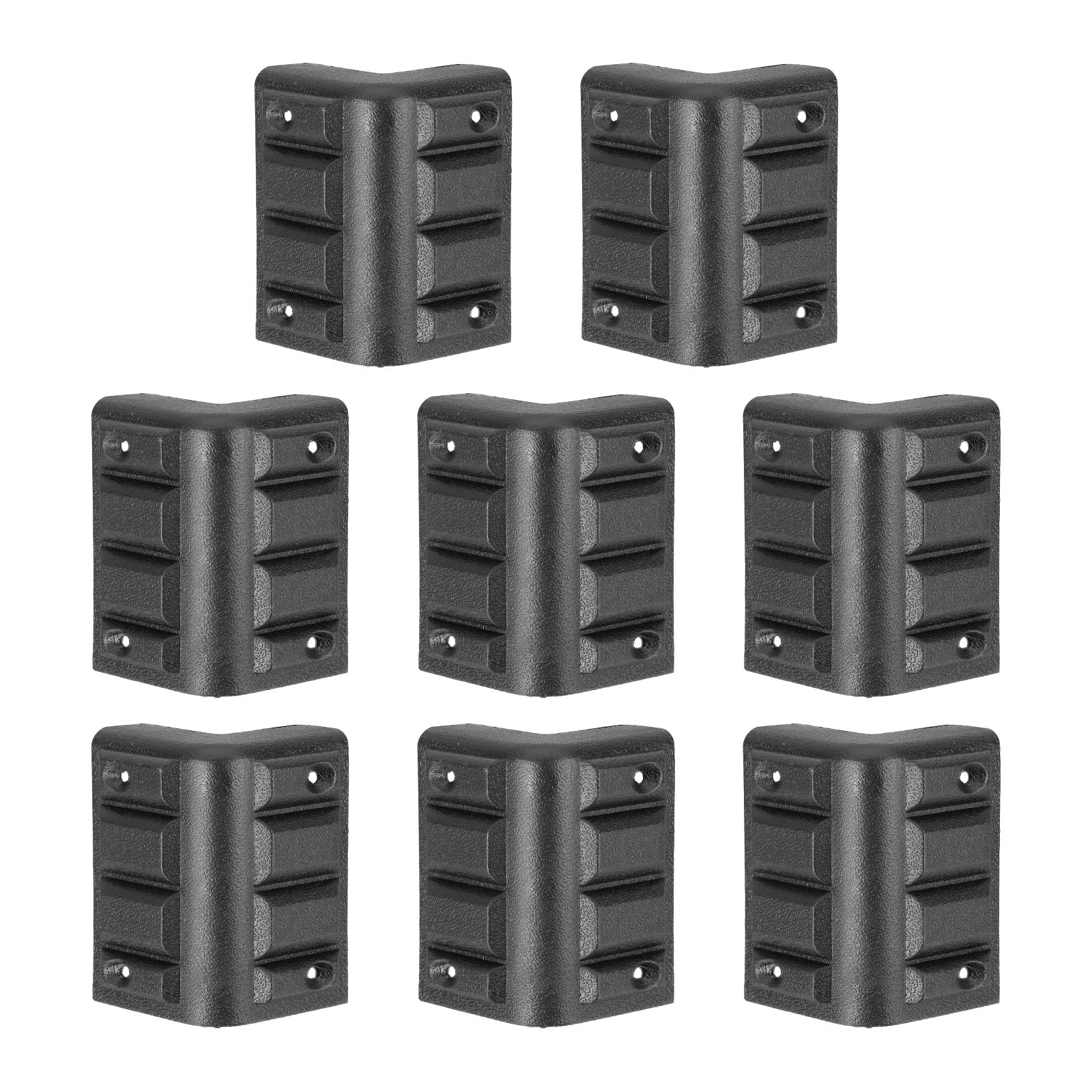 Muiltvoe 4 Pcs 1.81"x1.81" Speaker Corner Protectors, Plastic Right Angle Protector Thickening Speaker for Cabinet Guitar Amplifier Stage Speakers, Black